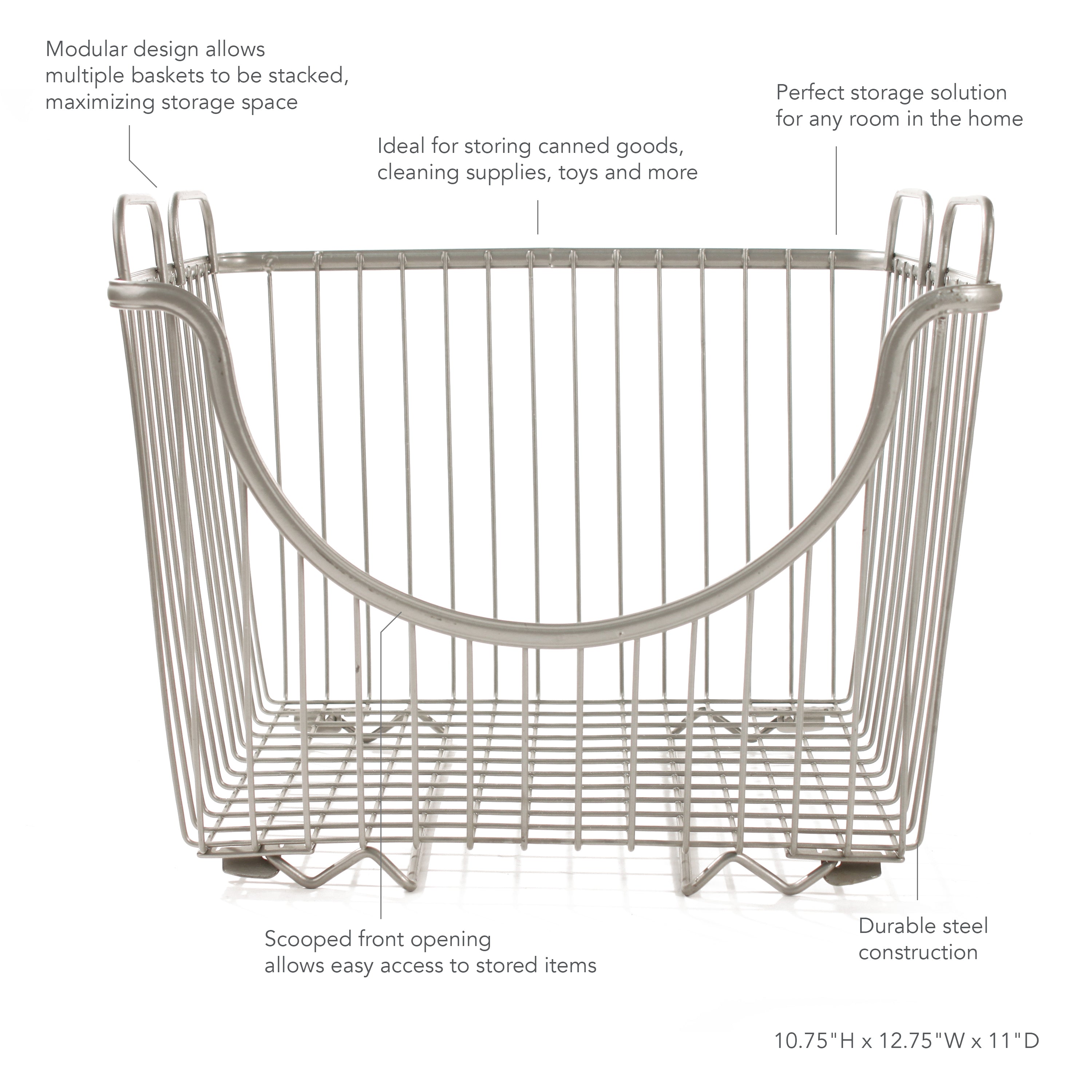 Ashley Stacking Storage Basket Large Spectrum