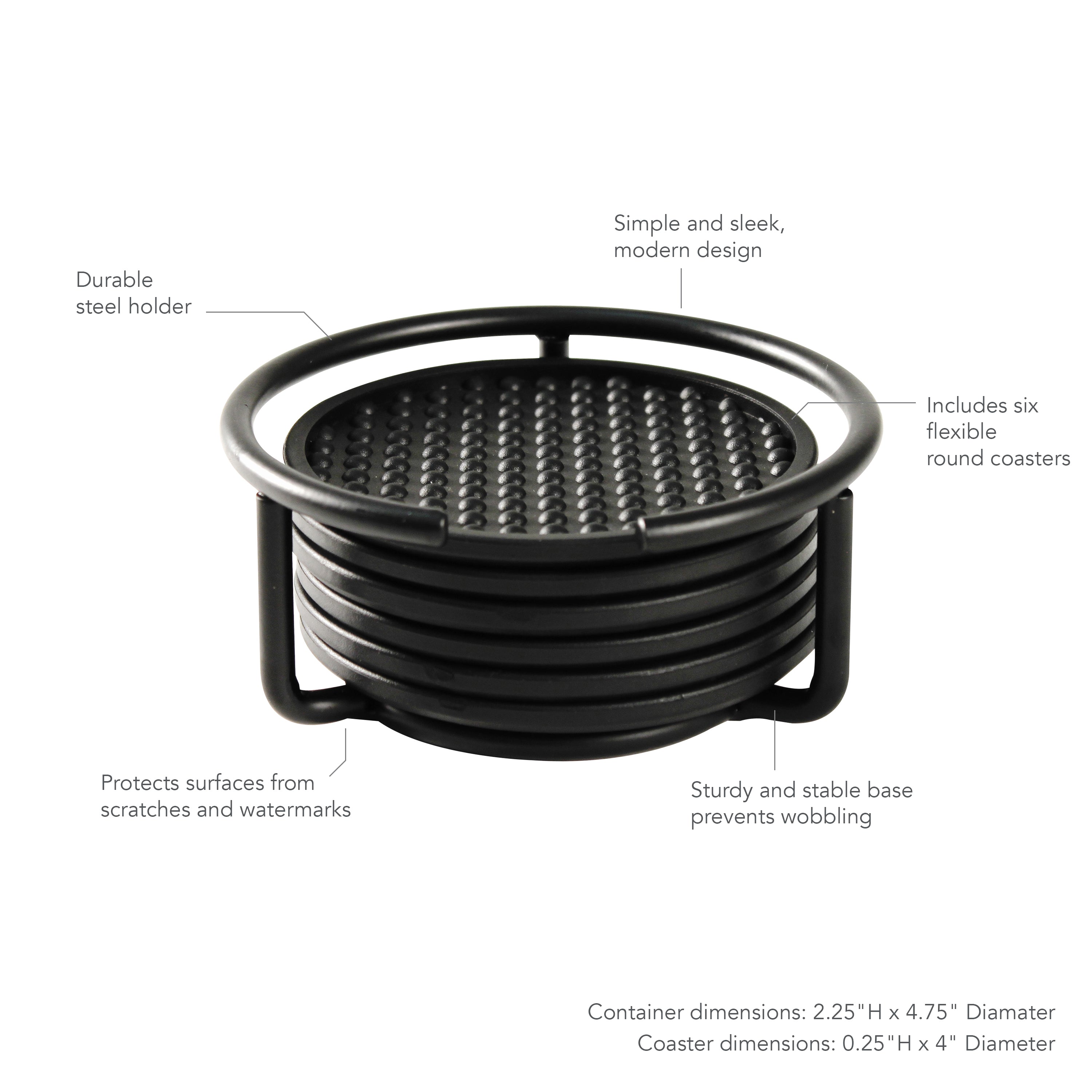 Euro Coaster Container with 6 Coasters Spectrum