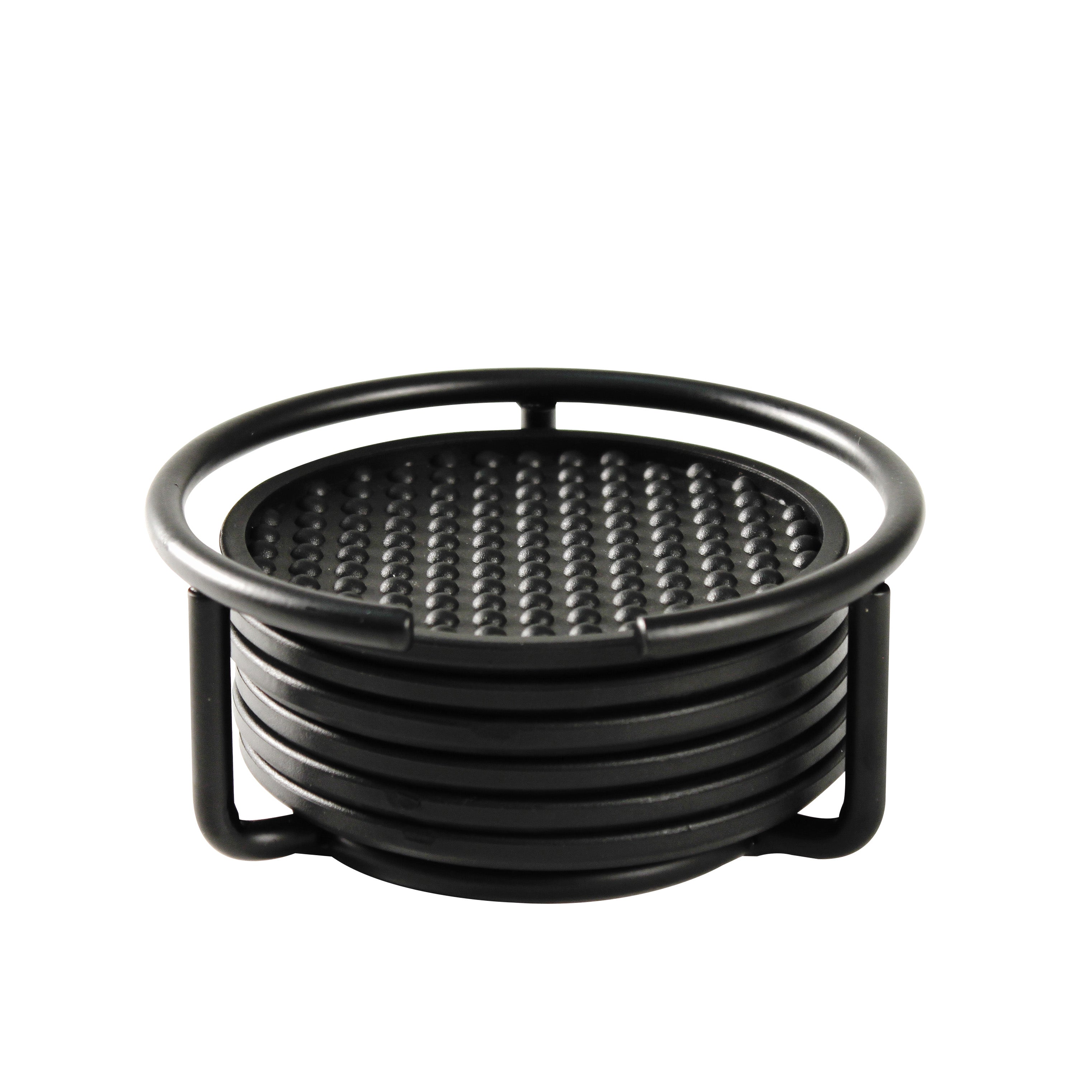 Euro Coaster Container with 6 Coasters Spectrum Black
