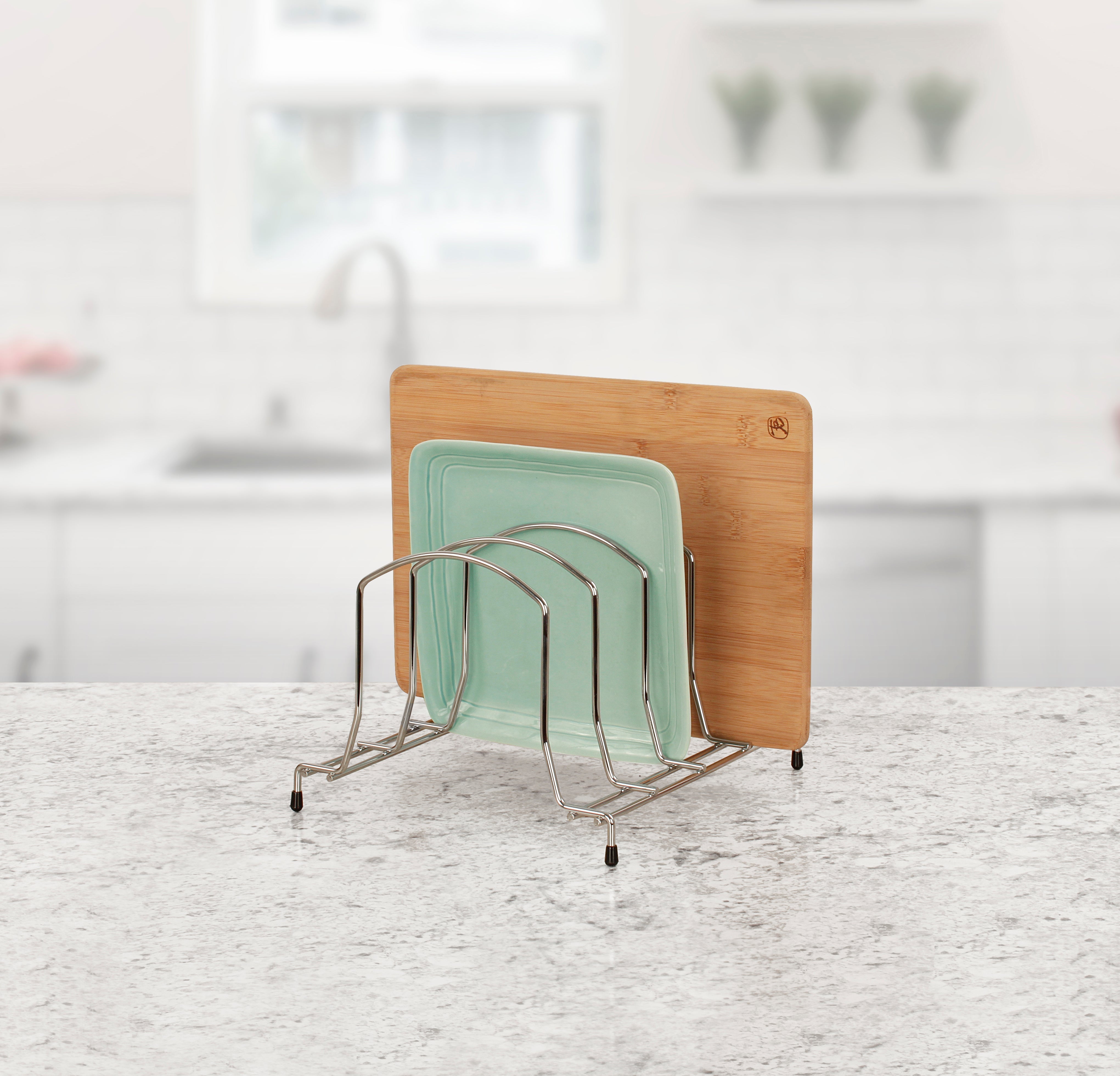 Wire Cookware & Cutting Board Organizer Spectrum