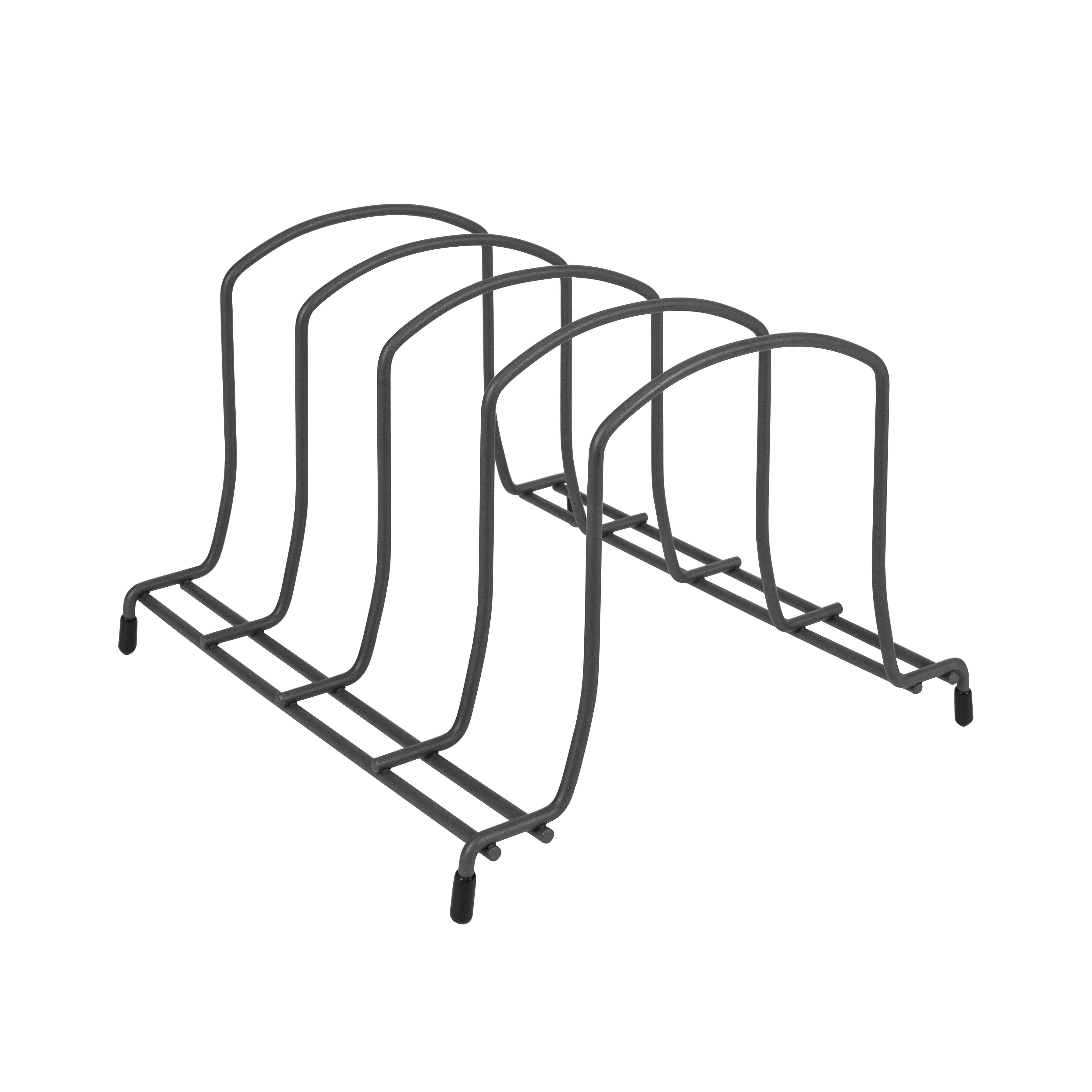 Wire Cookware & Cutting Board Organizer Spectrum Industrial Gray