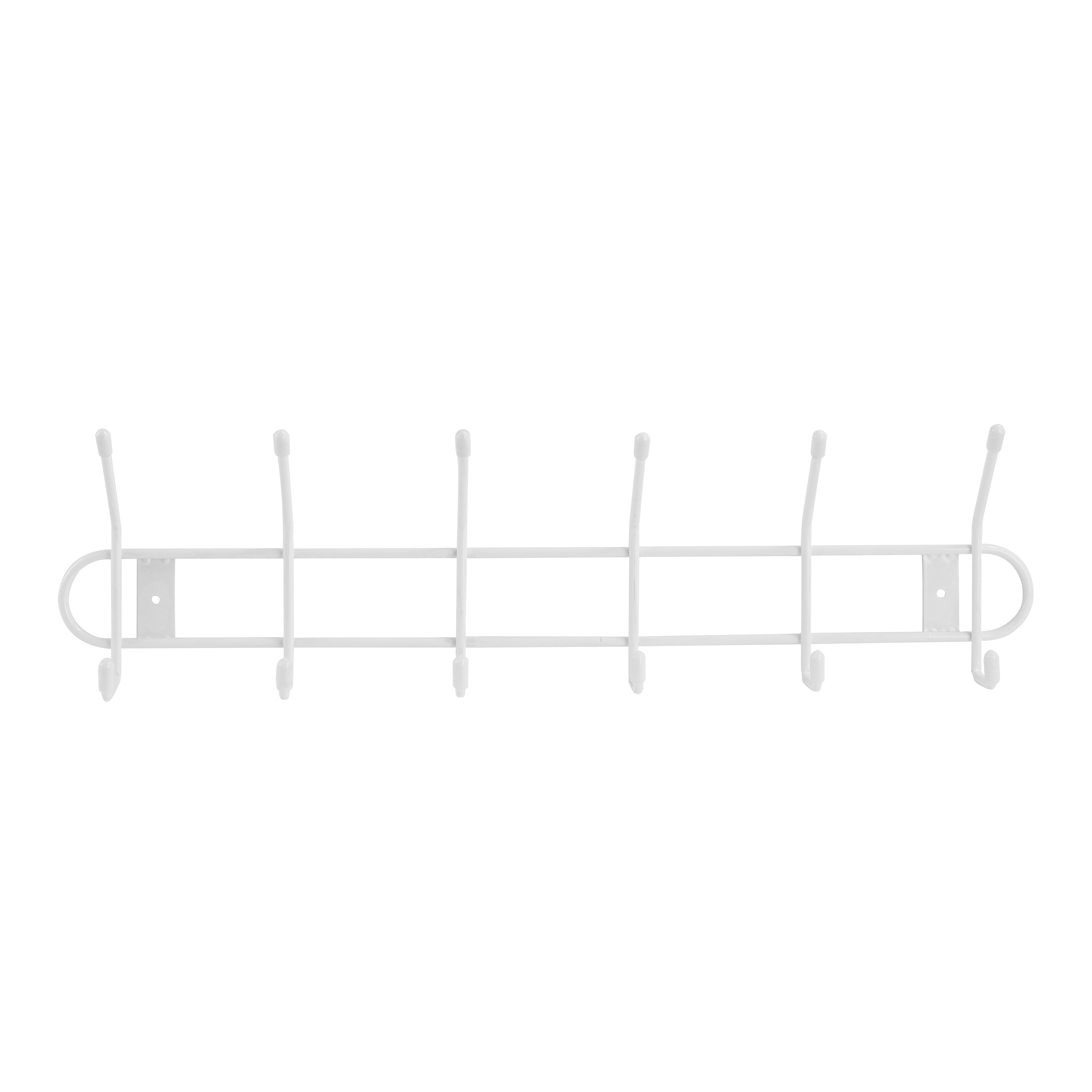Wall Mount Rack 6 Double Hooks Spectrum