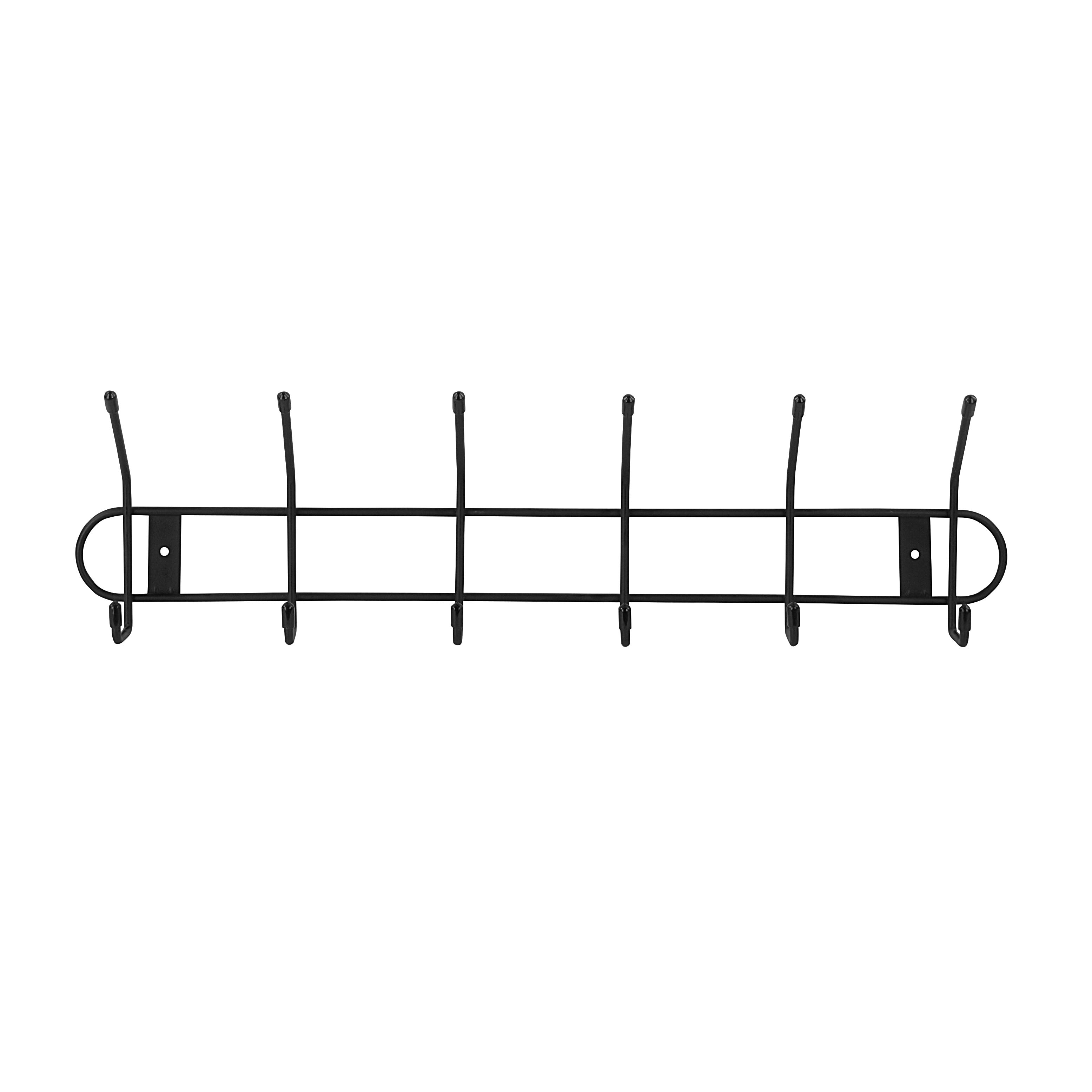 Wall Mount Rack 6 Double Hooks Spectrum