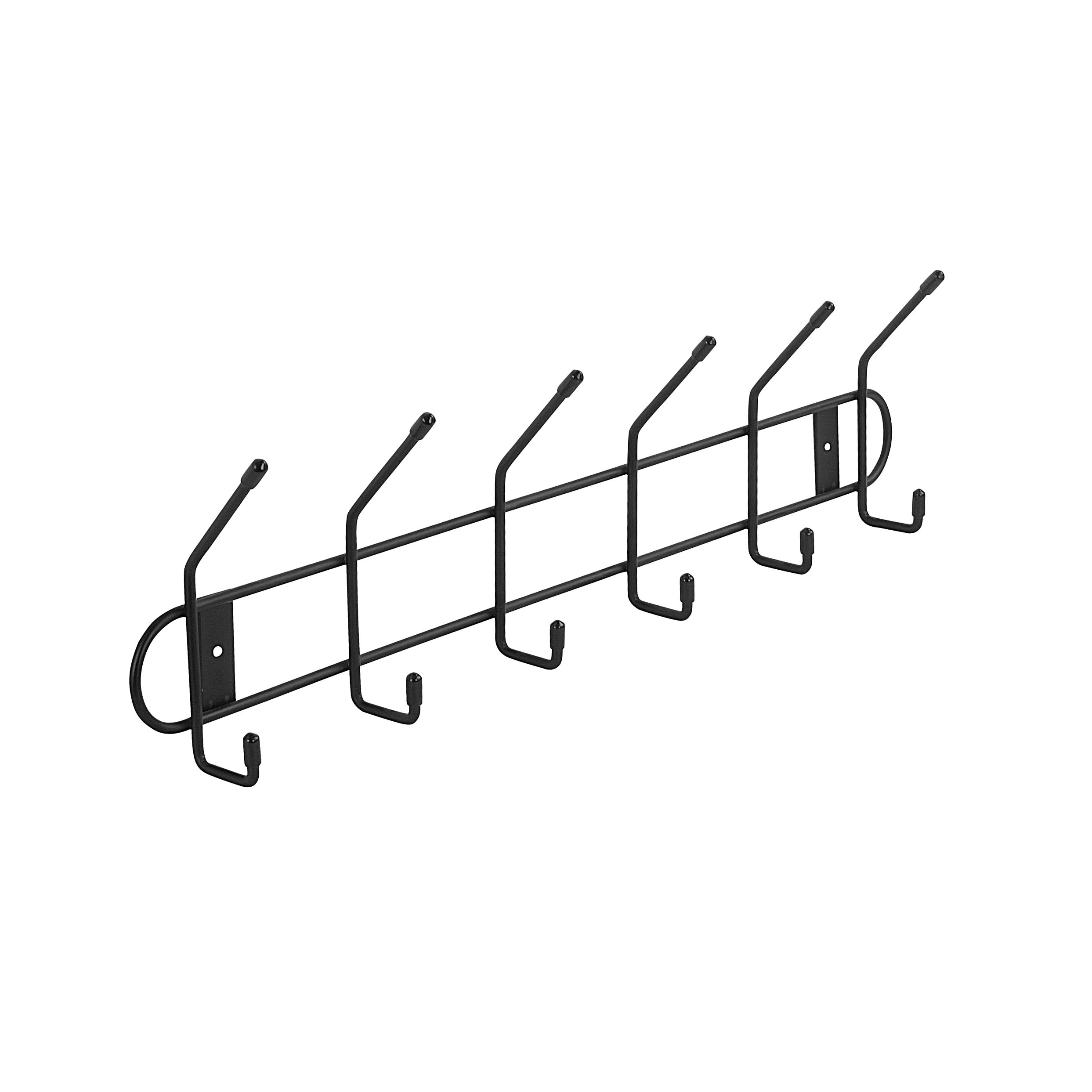 Wall Mount Rack 6 Double Hooks Spectrum