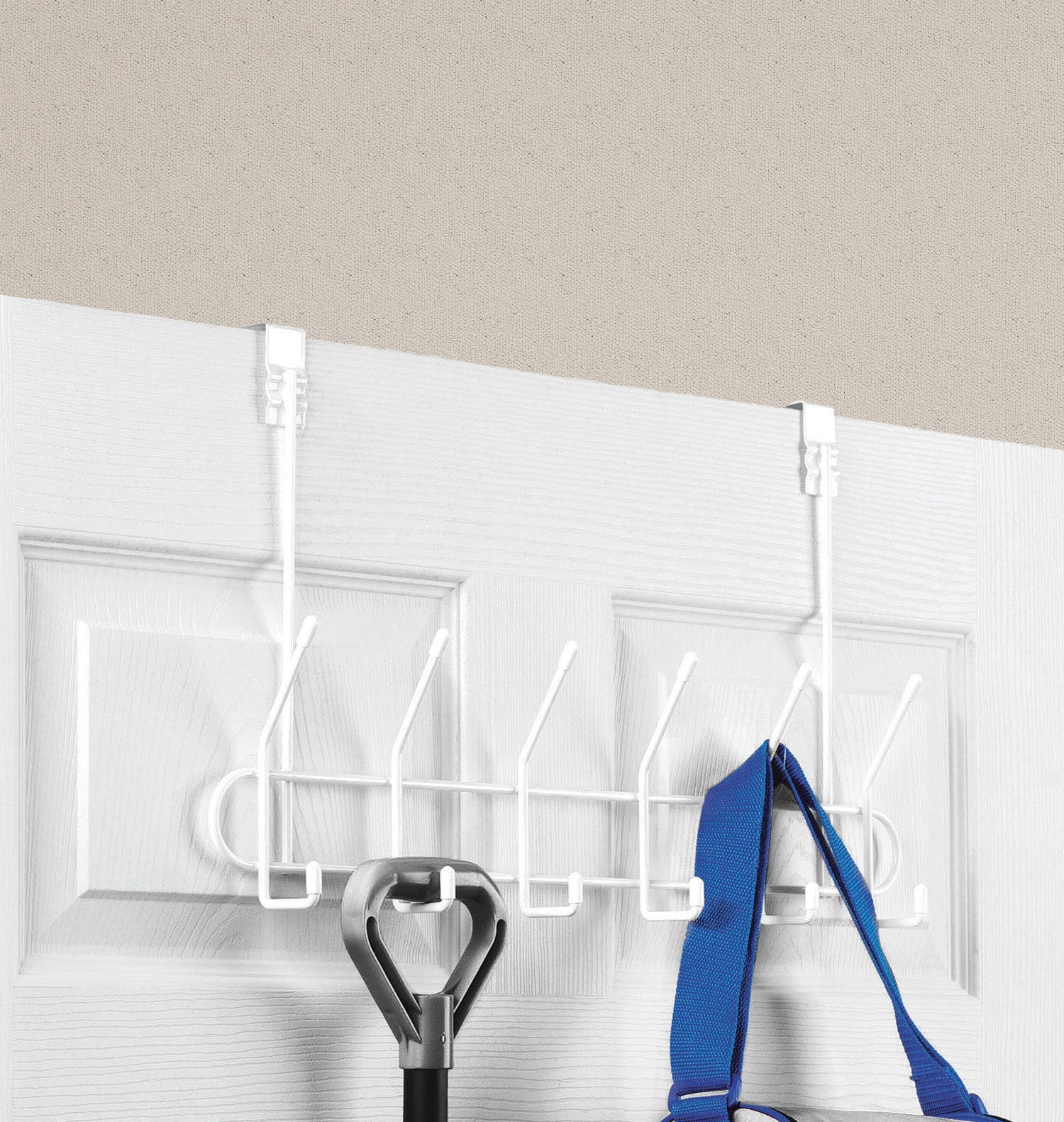 Over the Door Rack 6 Double Hooks Spectrum