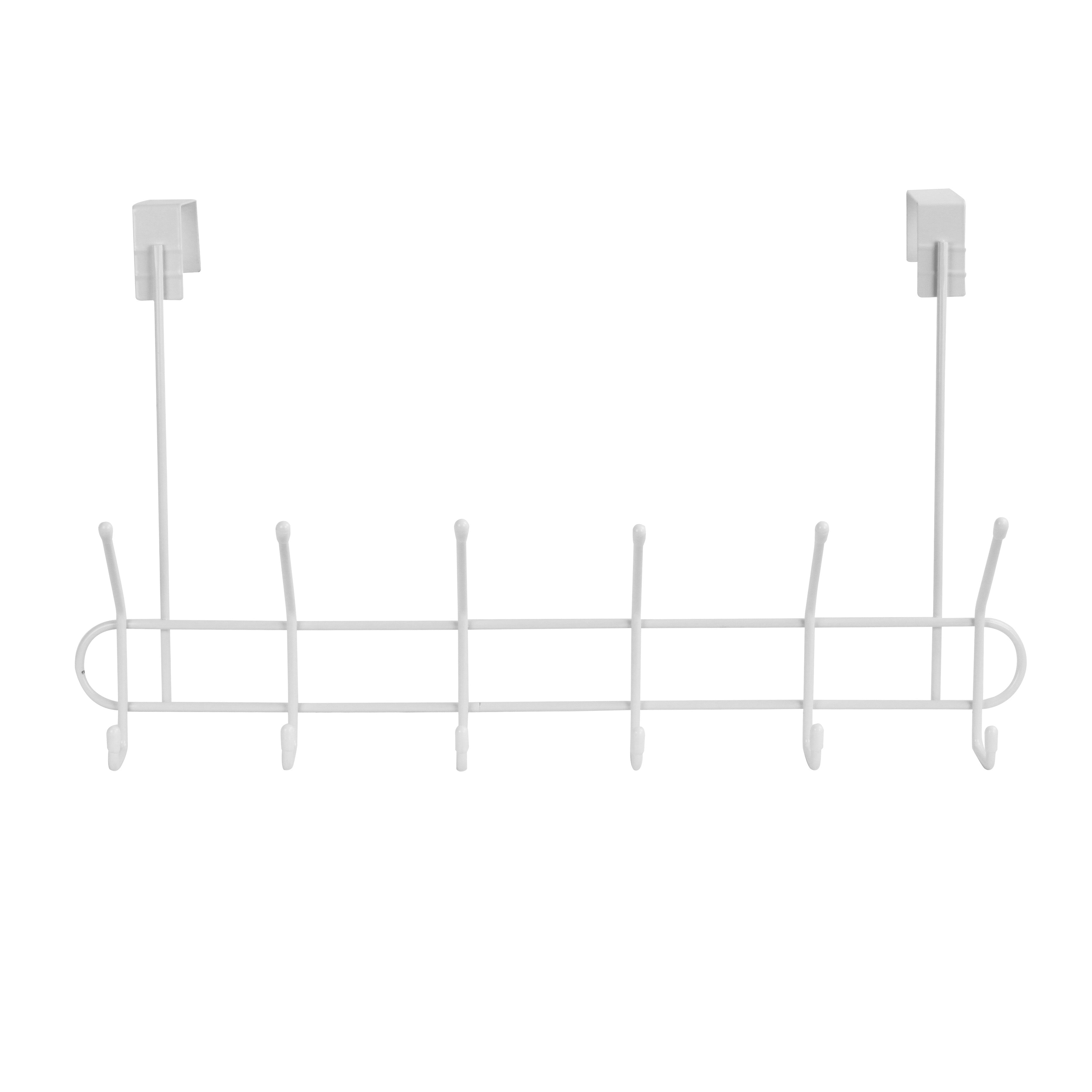 Over the Door Rack 6 Double Hooks Spectrum