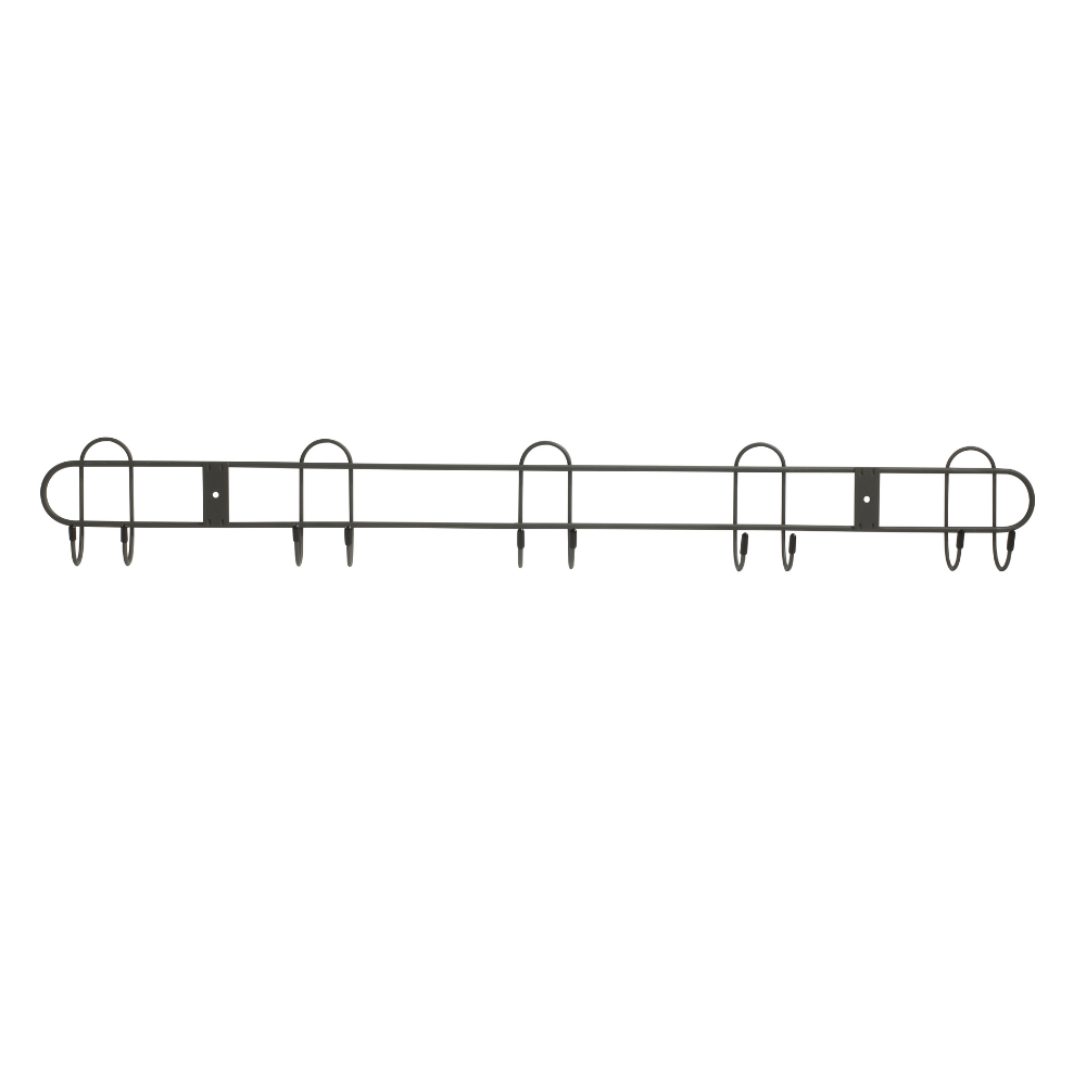 Wall Mount Utility Rack 5 Double Hooks Spectrum