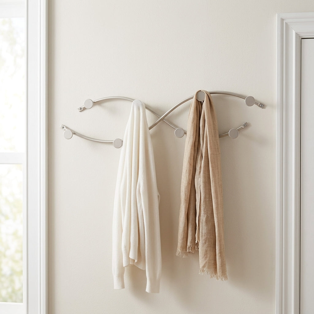 Wall Mount Sweep Rack 8 Hooks Spectrum