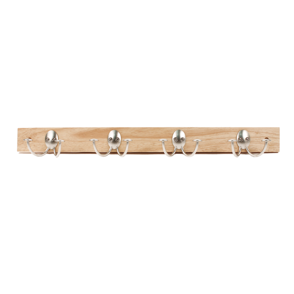 Stratford Wall Mount 4 Double Hooks Spectrum Maple Wood