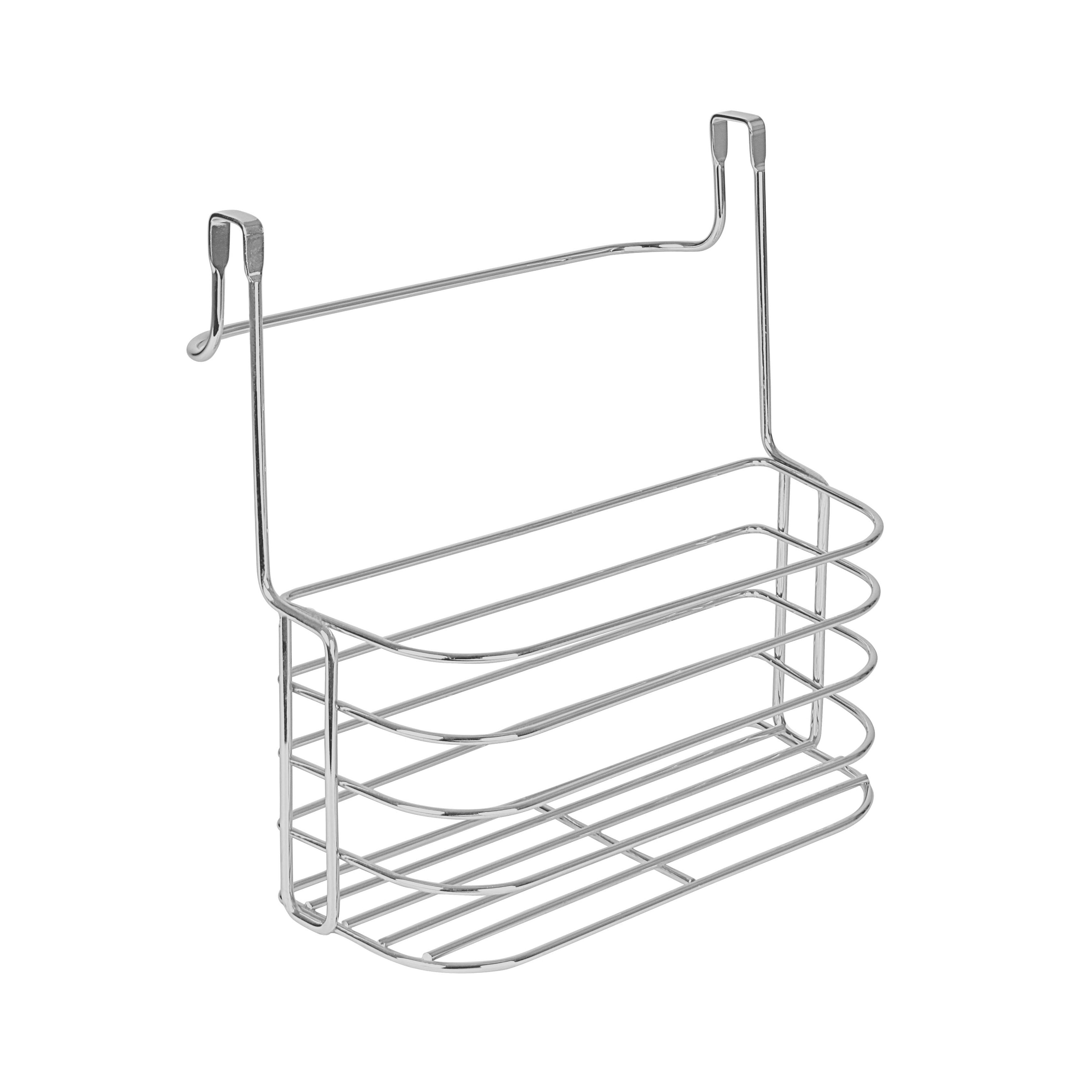 Over the Cabinet Towel Bar & Storage Basket Spectrum