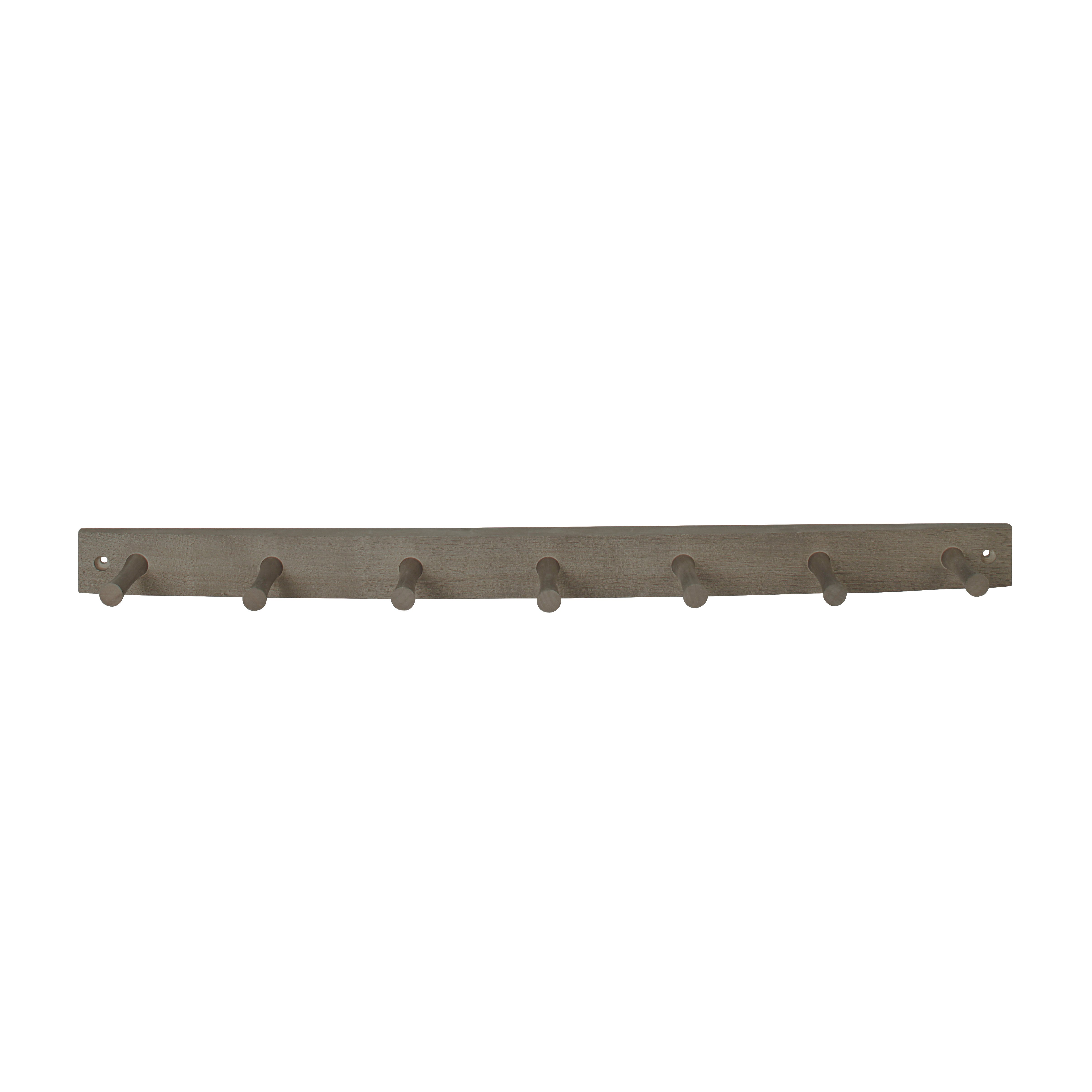 Wall Mount Wood Rack 7 Pegs Spectrum