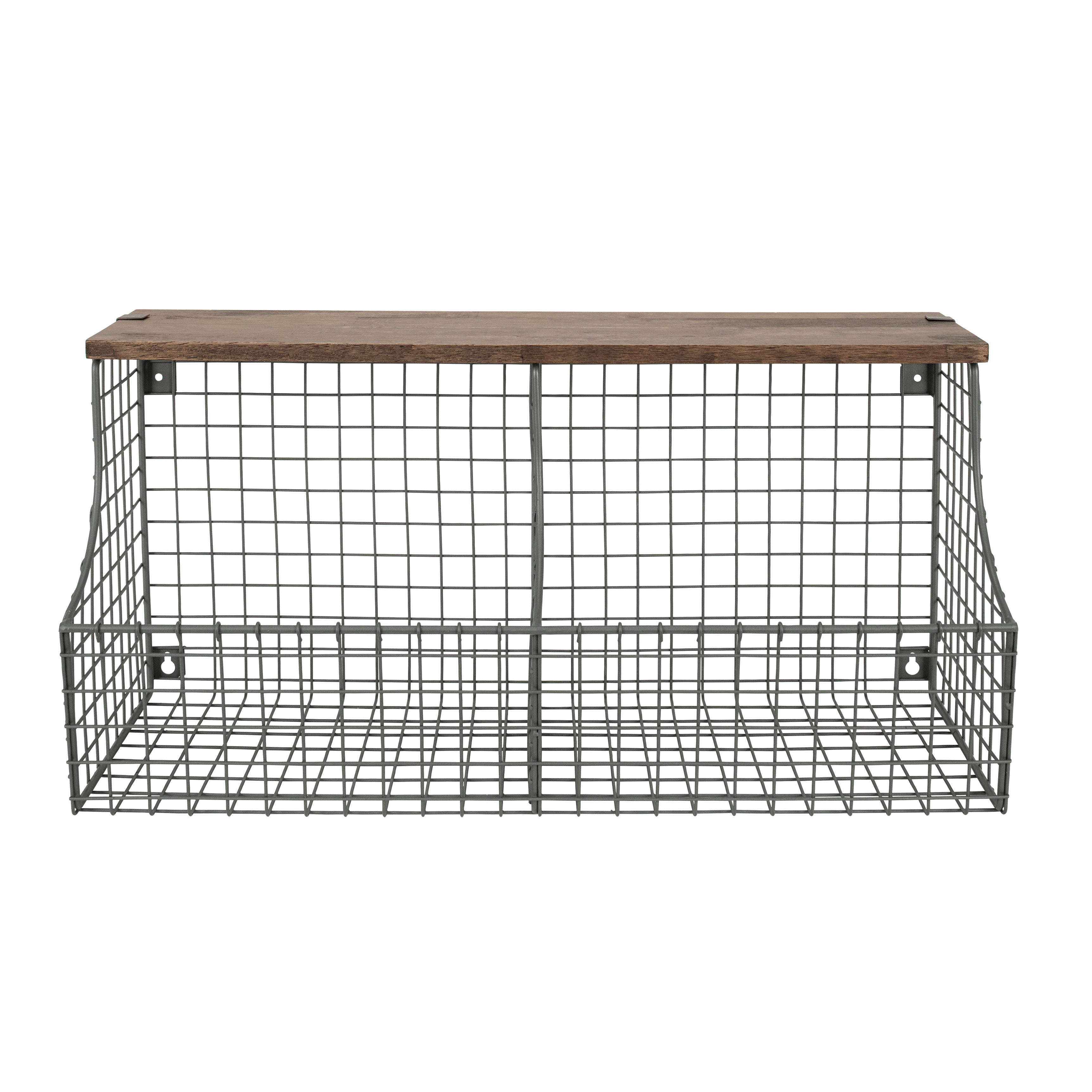 Vintage Living Double Storage Basket Spectrum