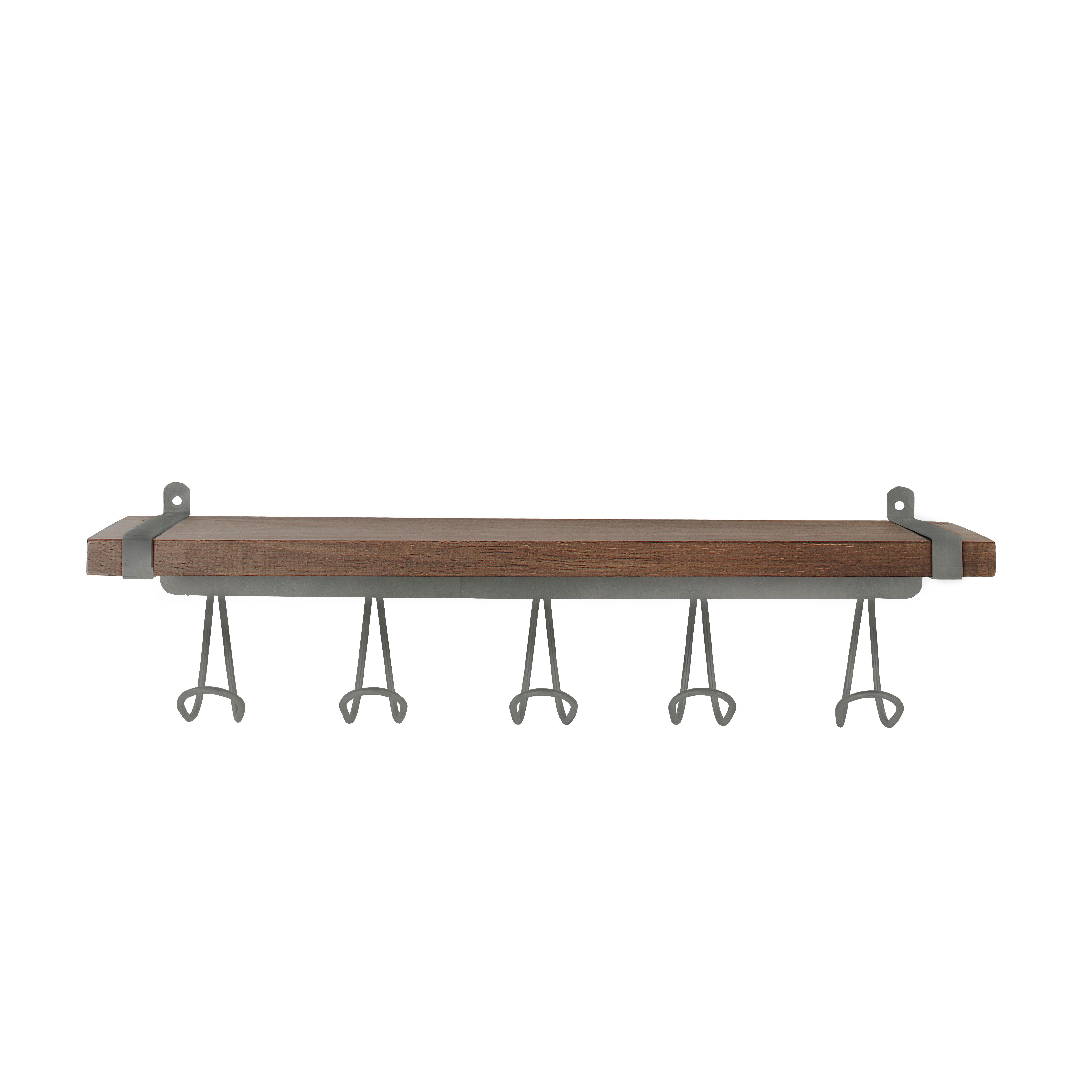 Vintage Living Wall Mount Shelf & Hooks Spectrum