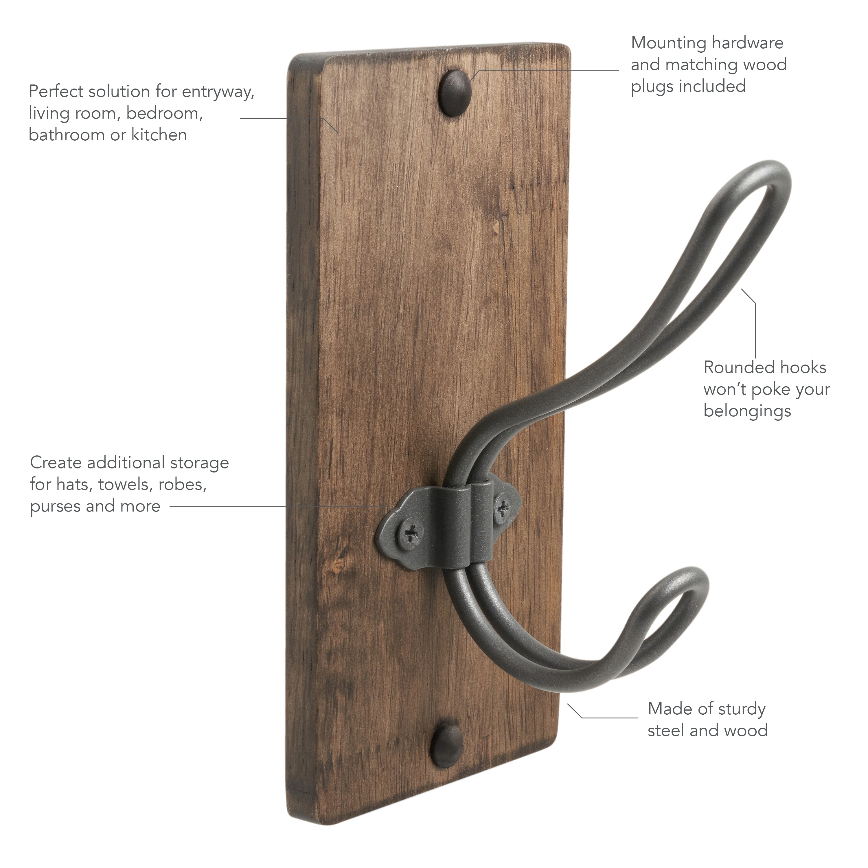Millbrook Wall Mount Single Hook Spectrum