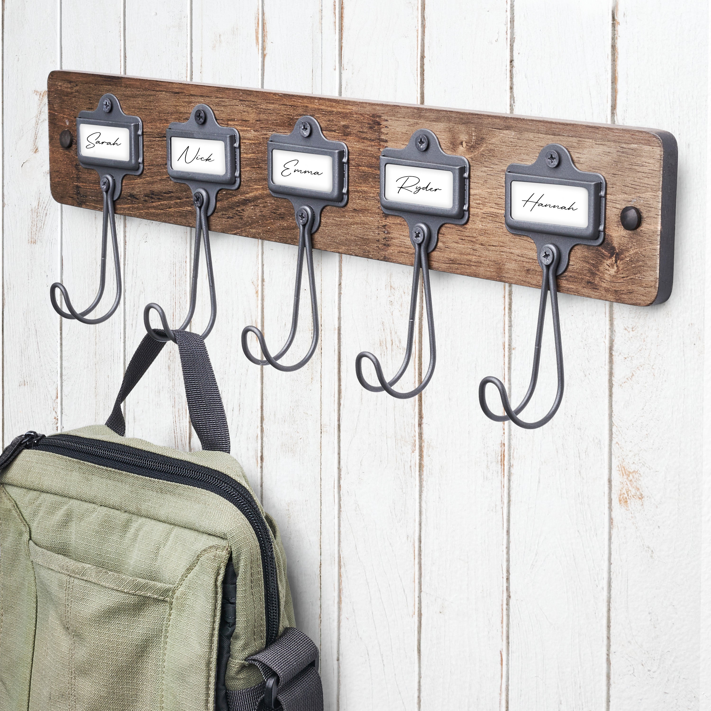 Vintage Living Wall Mount Wood Rack Spectrum