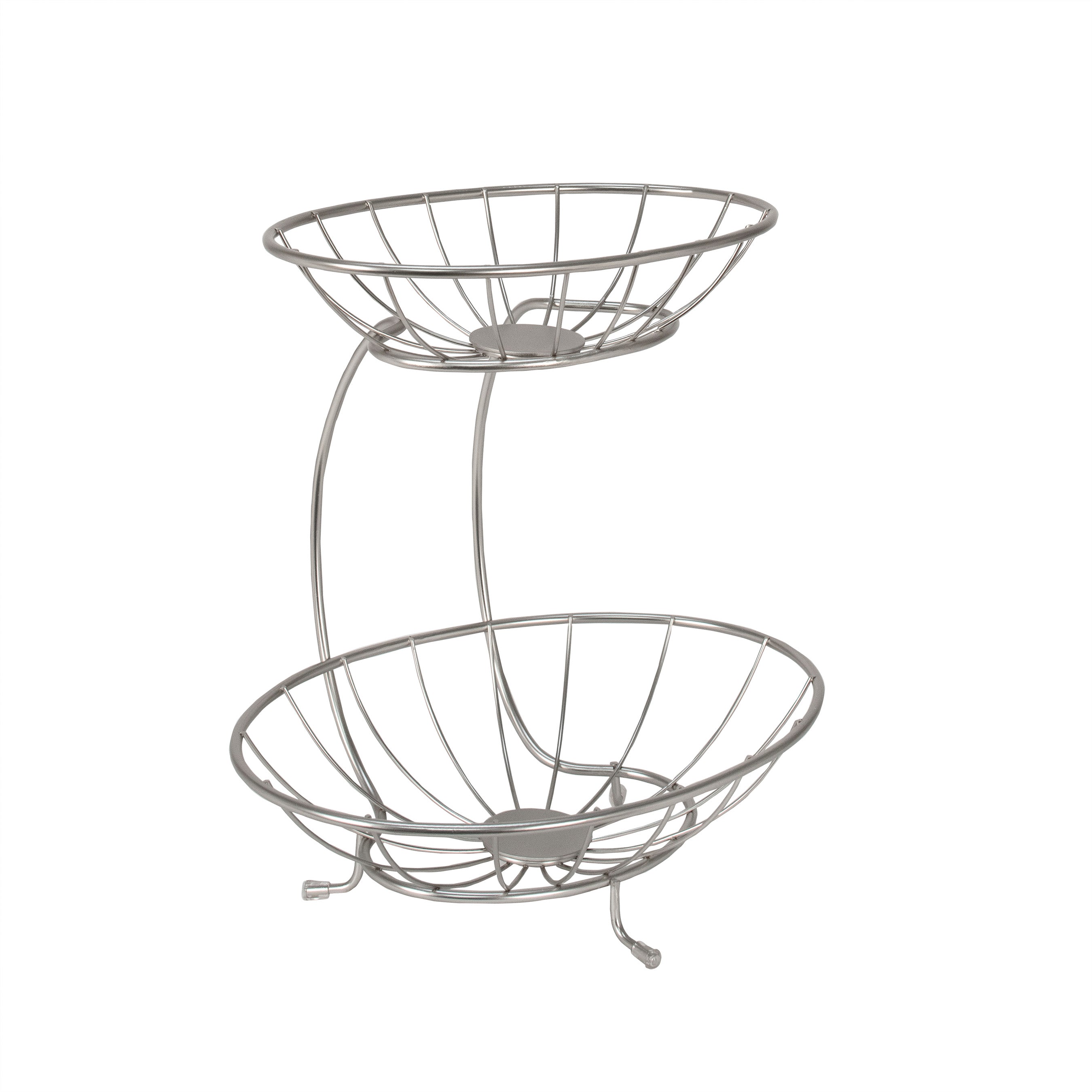 Yumi Mini 2-Tier Server Spectrum Satin Nickel