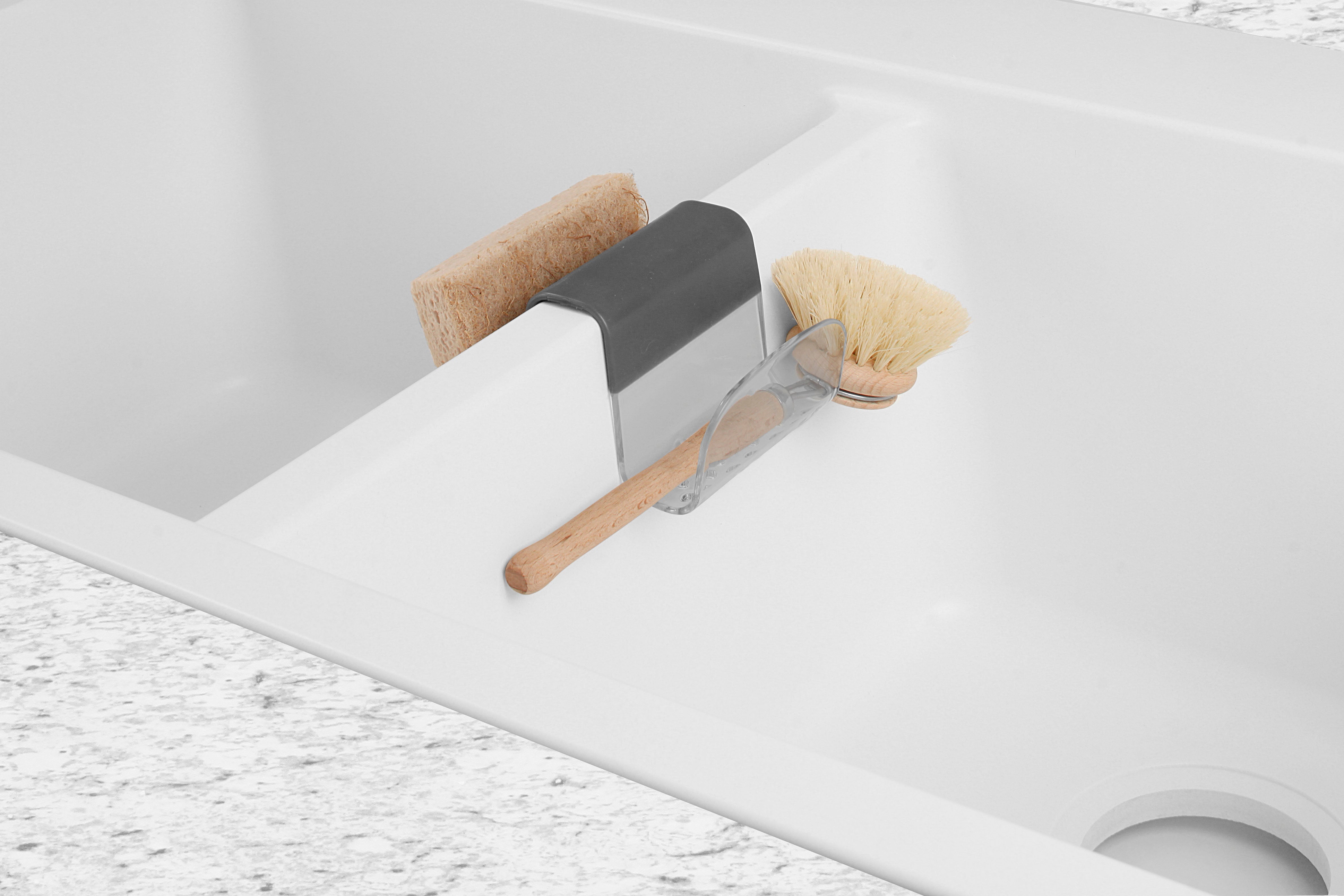 Cora Sponge & Brush Sink Saddle Spectrum