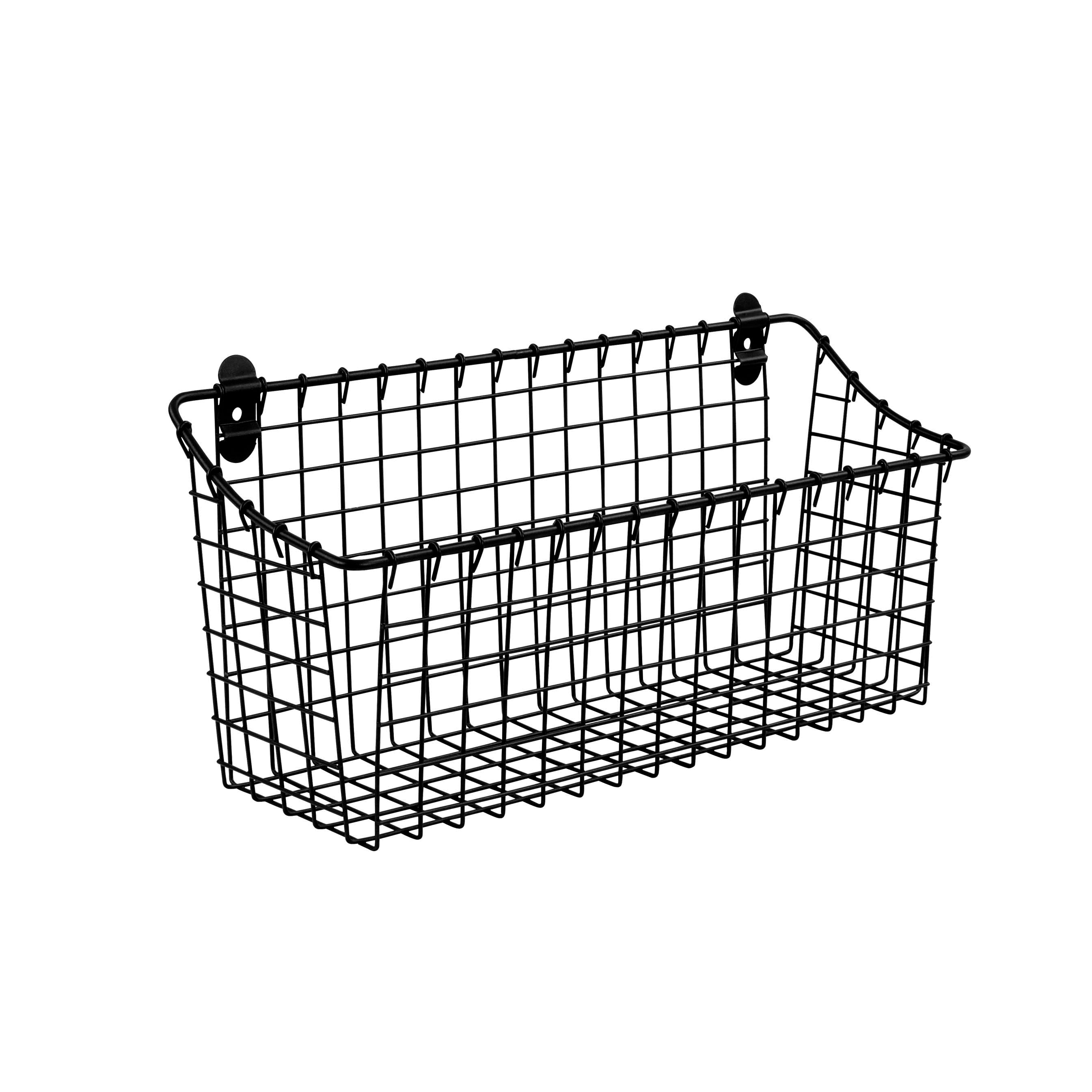 Vintage Living Wall Mount Storage Basket XL Spectrum