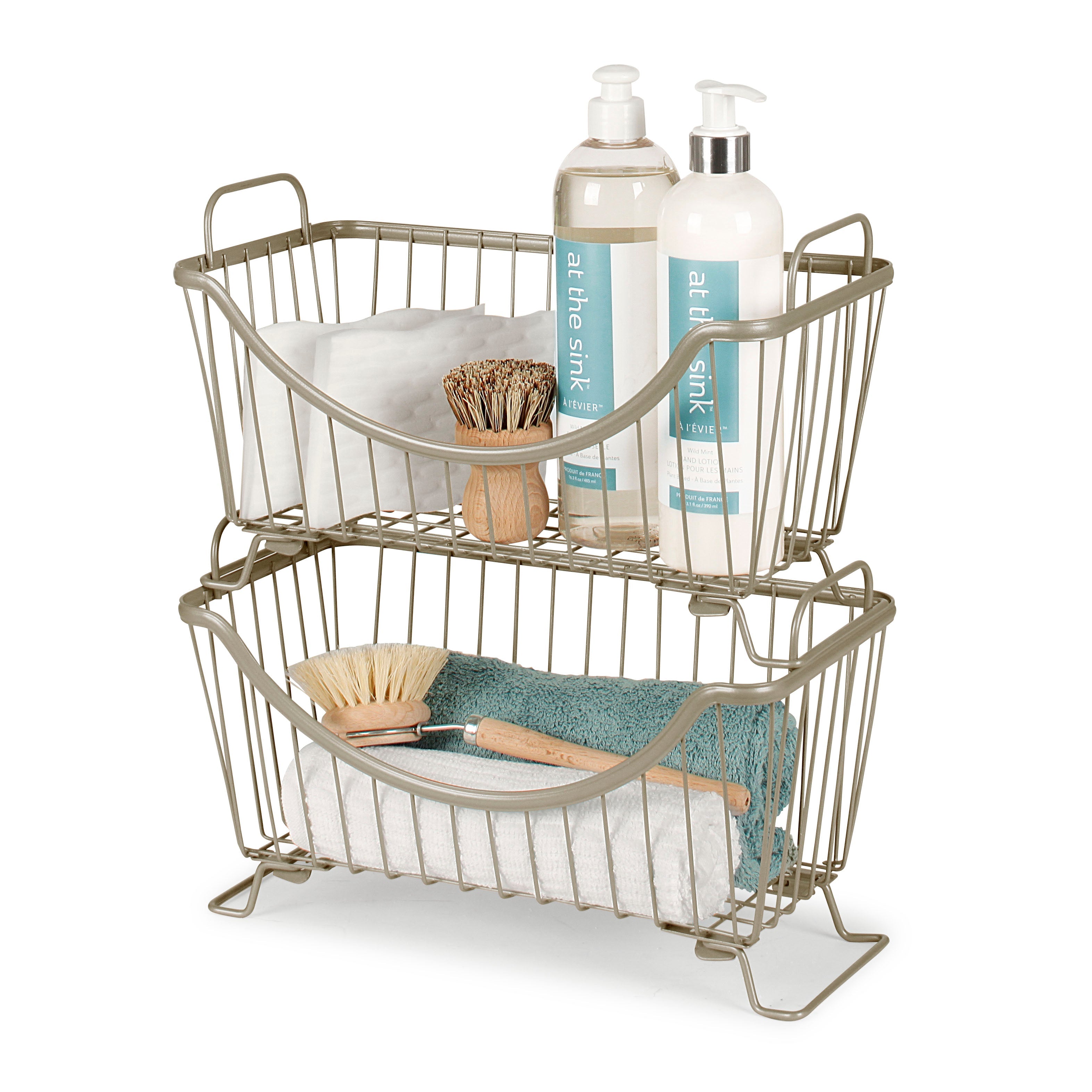 Ashley Stacking Storage Basket Small Spectrum