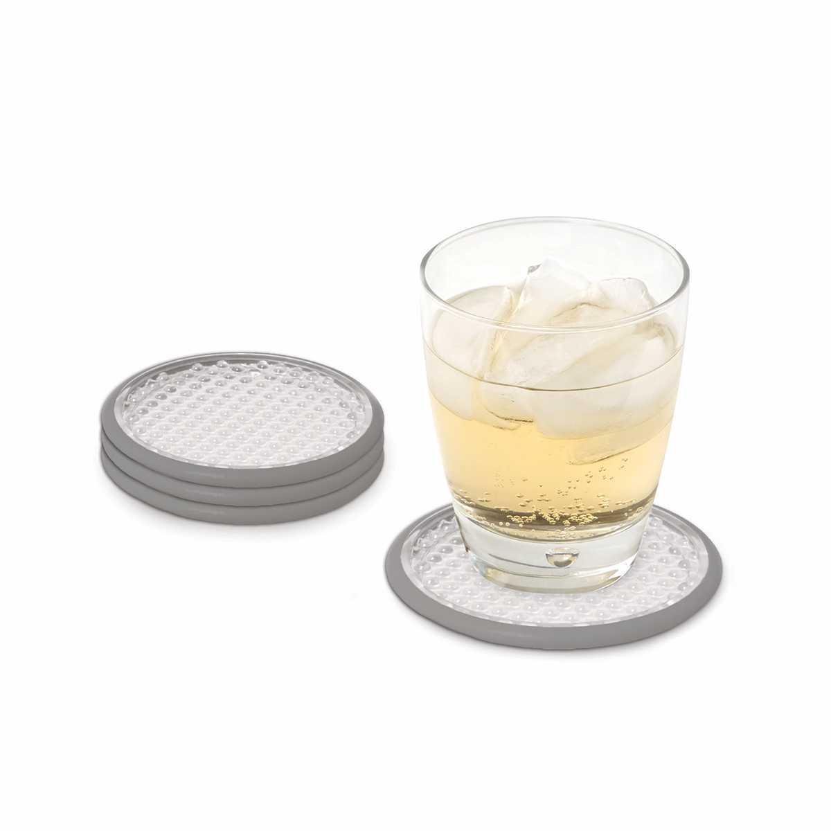 Cora Bubble Coasters - Set of 4 Spectrum Clear