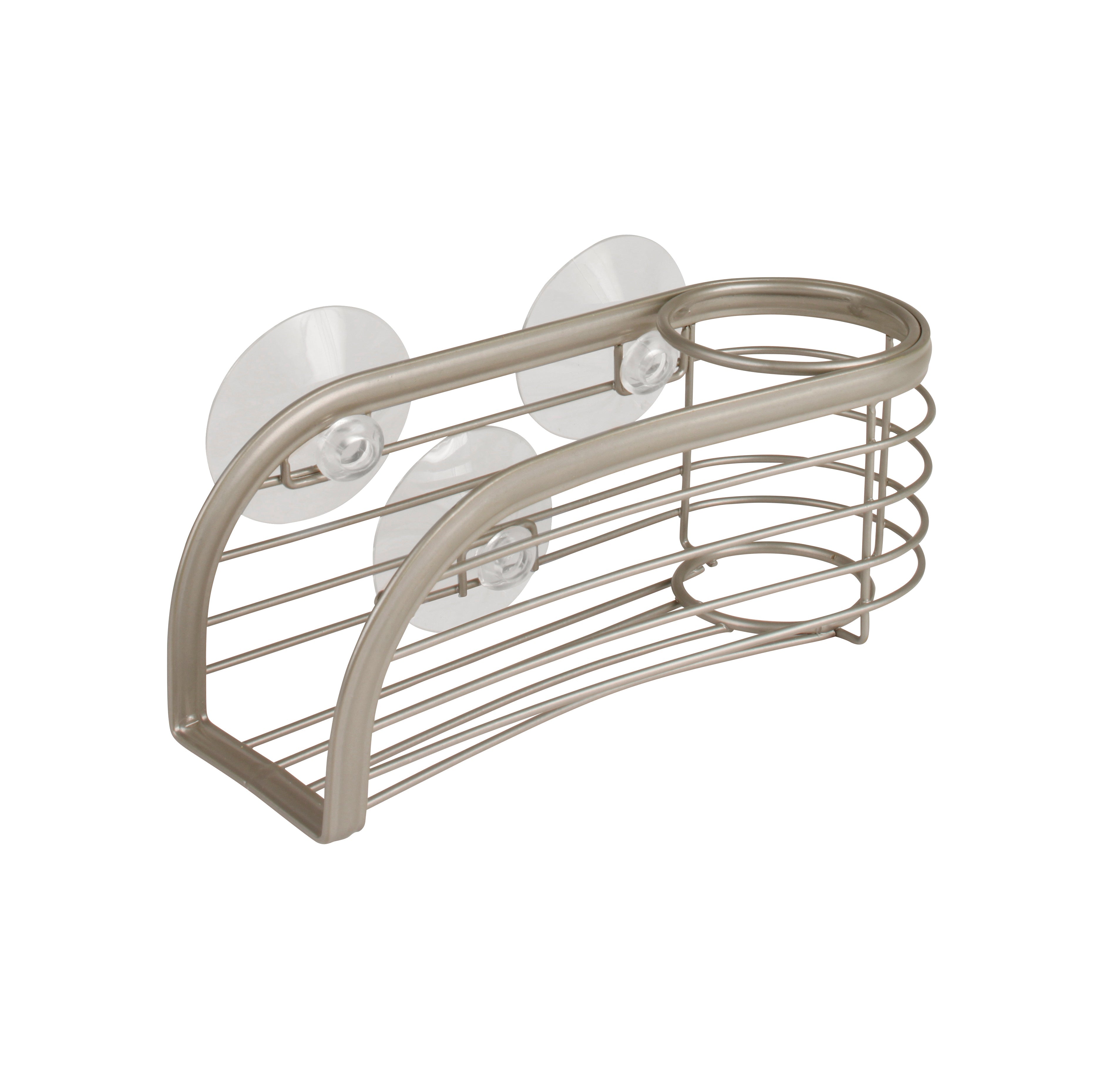 Ashley Suction Sponge & Brush Holder Spectrum Satin Nickel