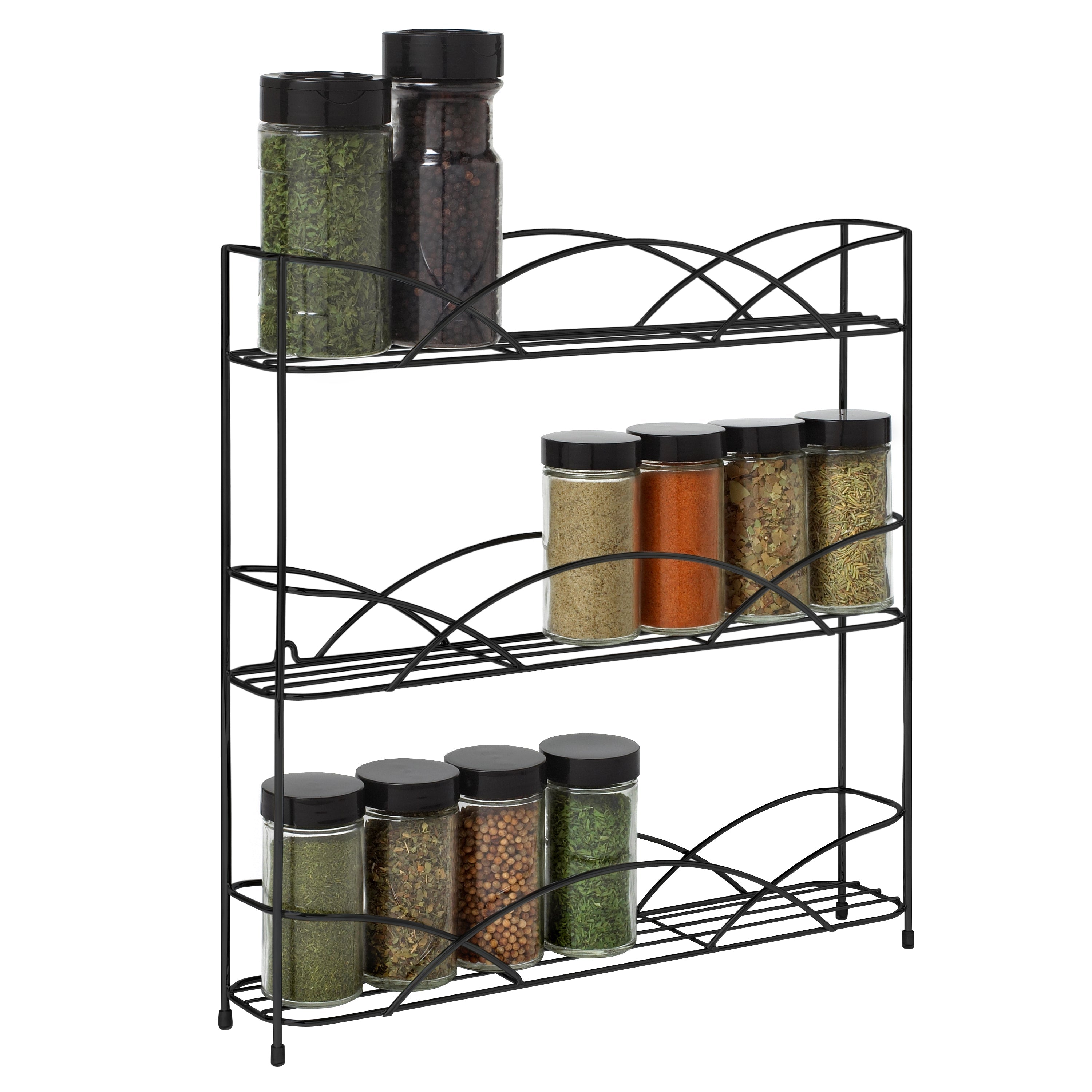 Countertop or Wall Mount 3-Tier Spice Rack Spectrum