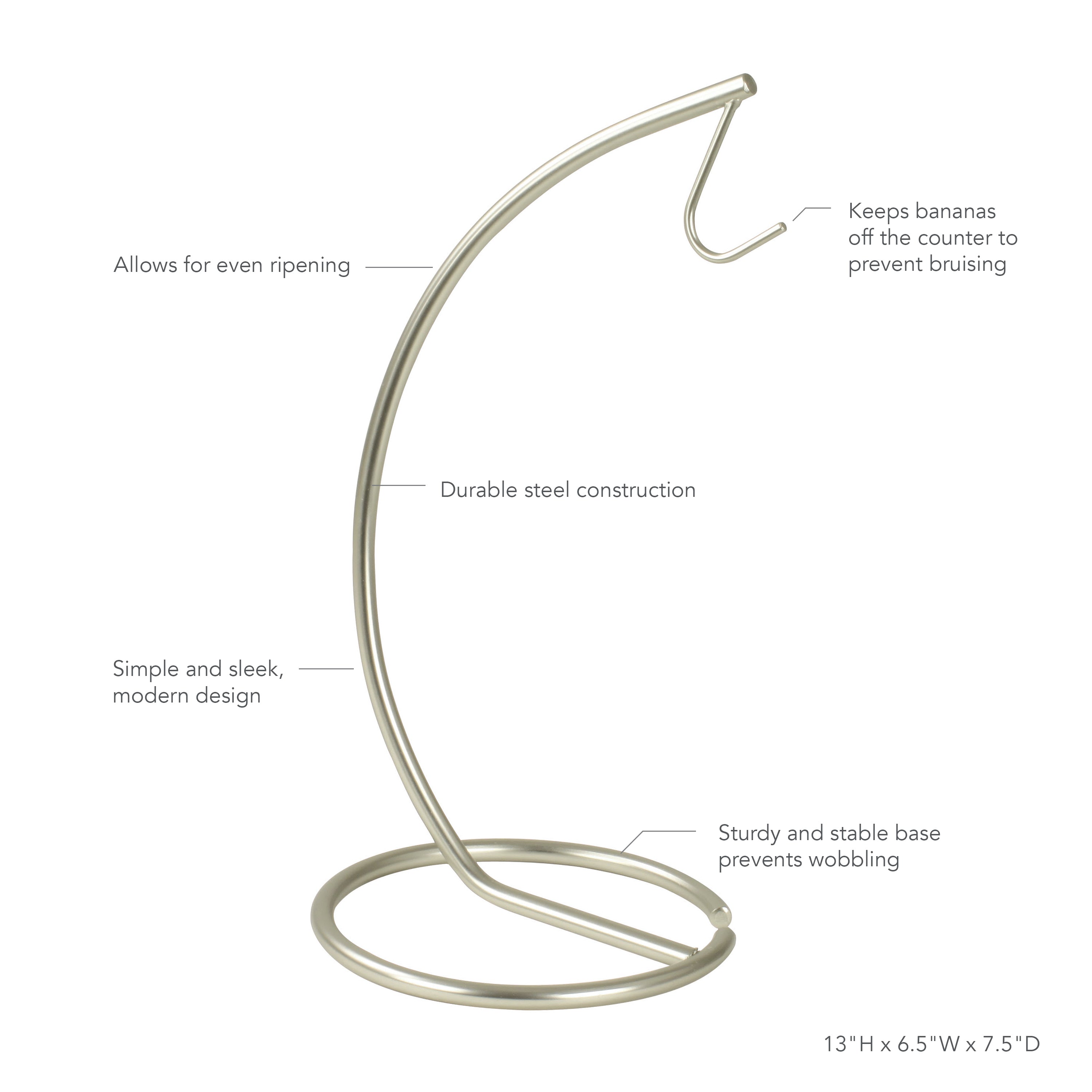 Euro Banana Holder Spectrum Satin Nickel