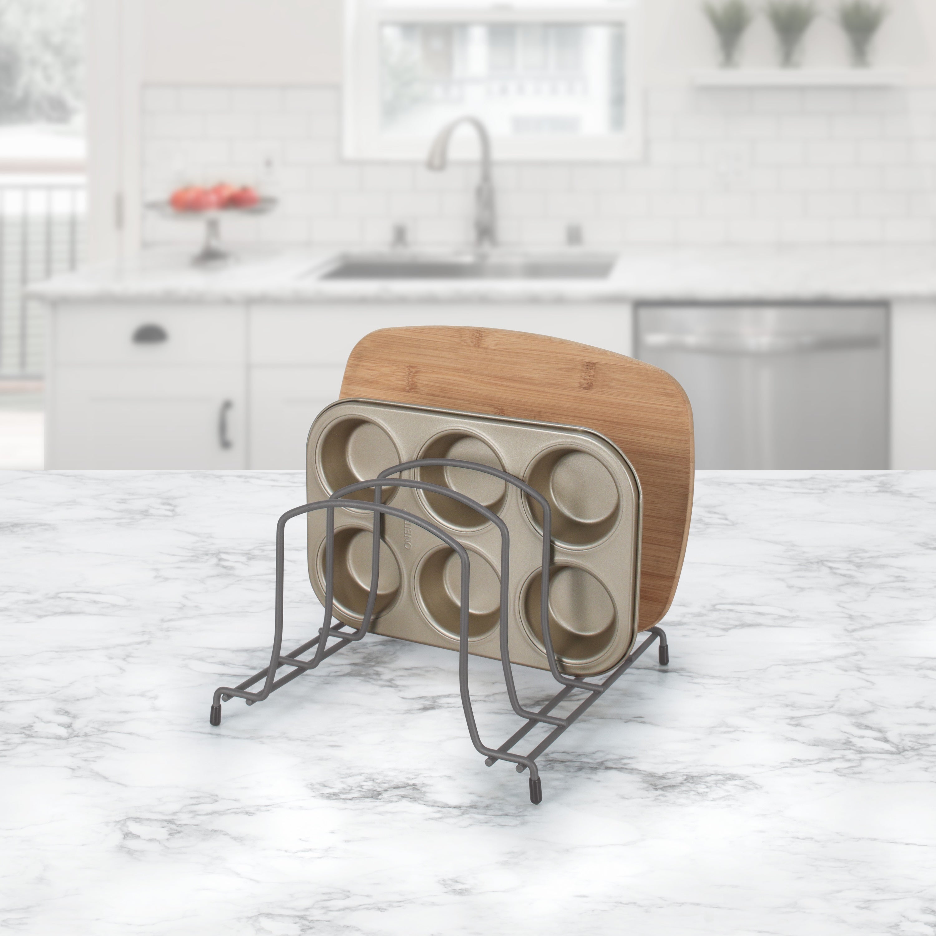 Wire Cookware & Cutting Board Organizer Spectrum