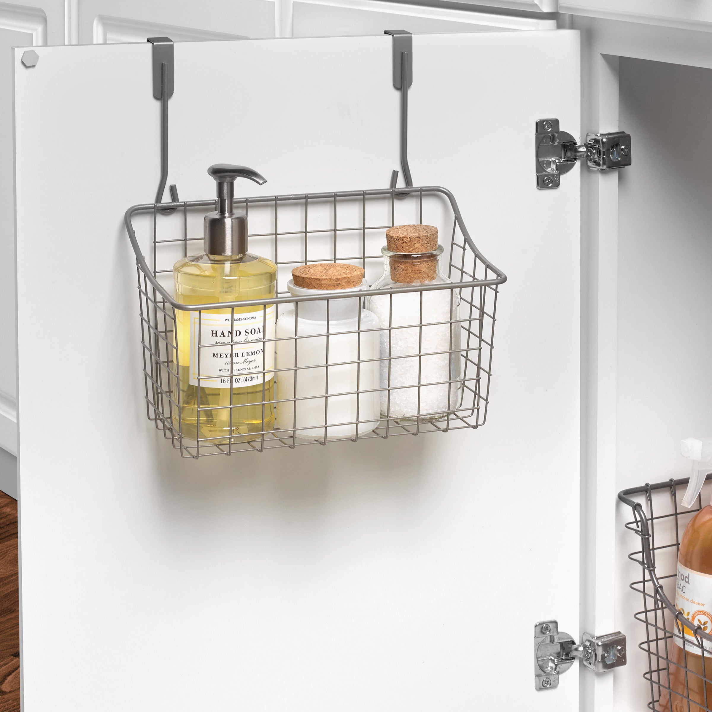Grid Over the Cabinet Storage Basket Medium Spectrum