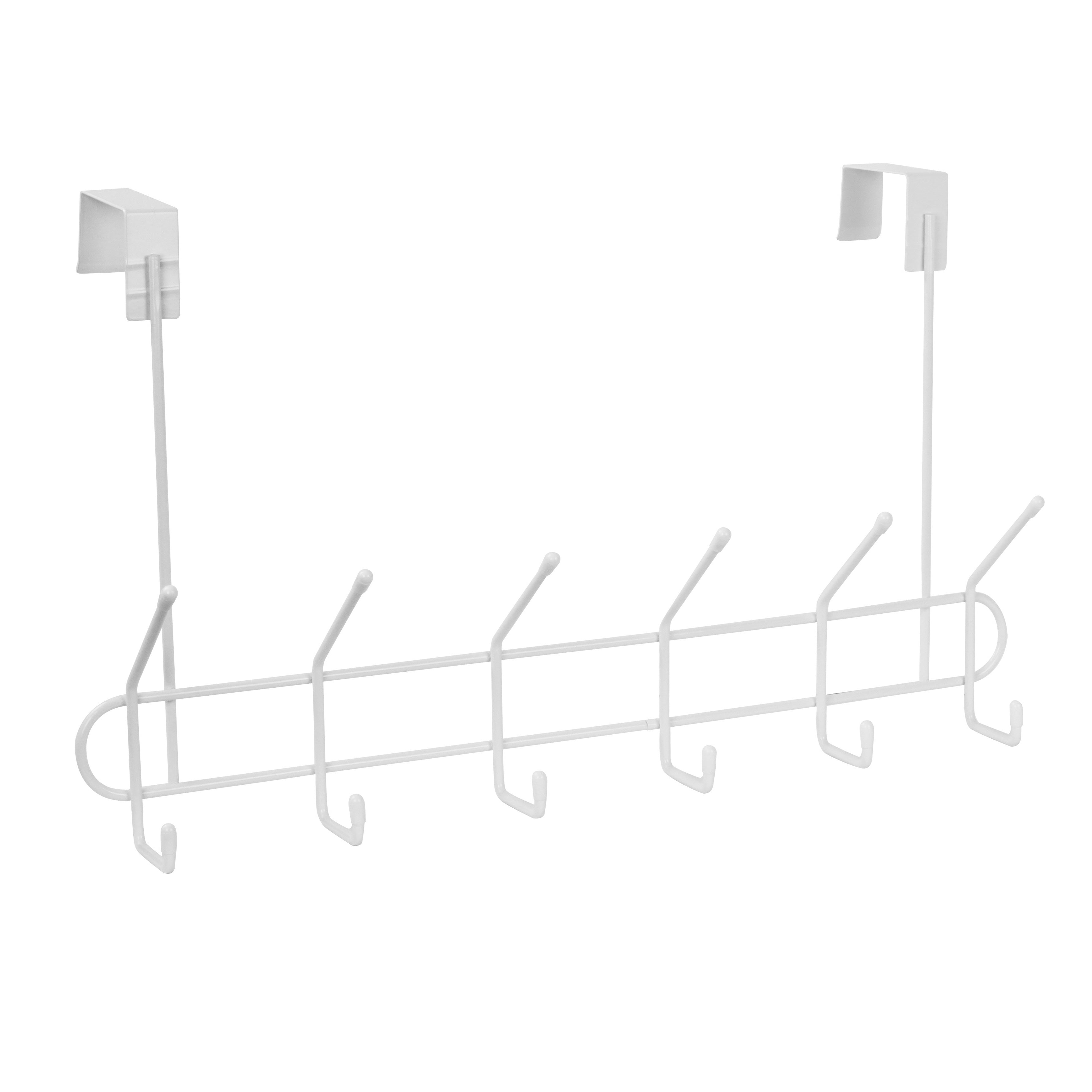 Over the Door Rack 6 Double Hooks Spectrum