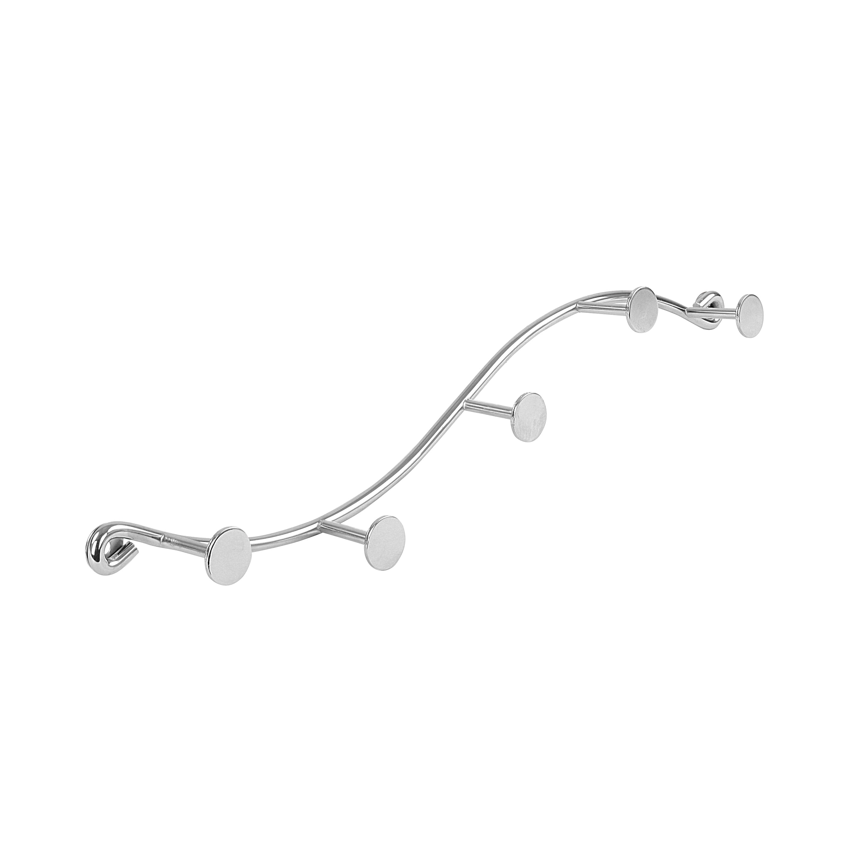 Wall Mount Sweep Rack 5 Hooks Spectrum Chrome