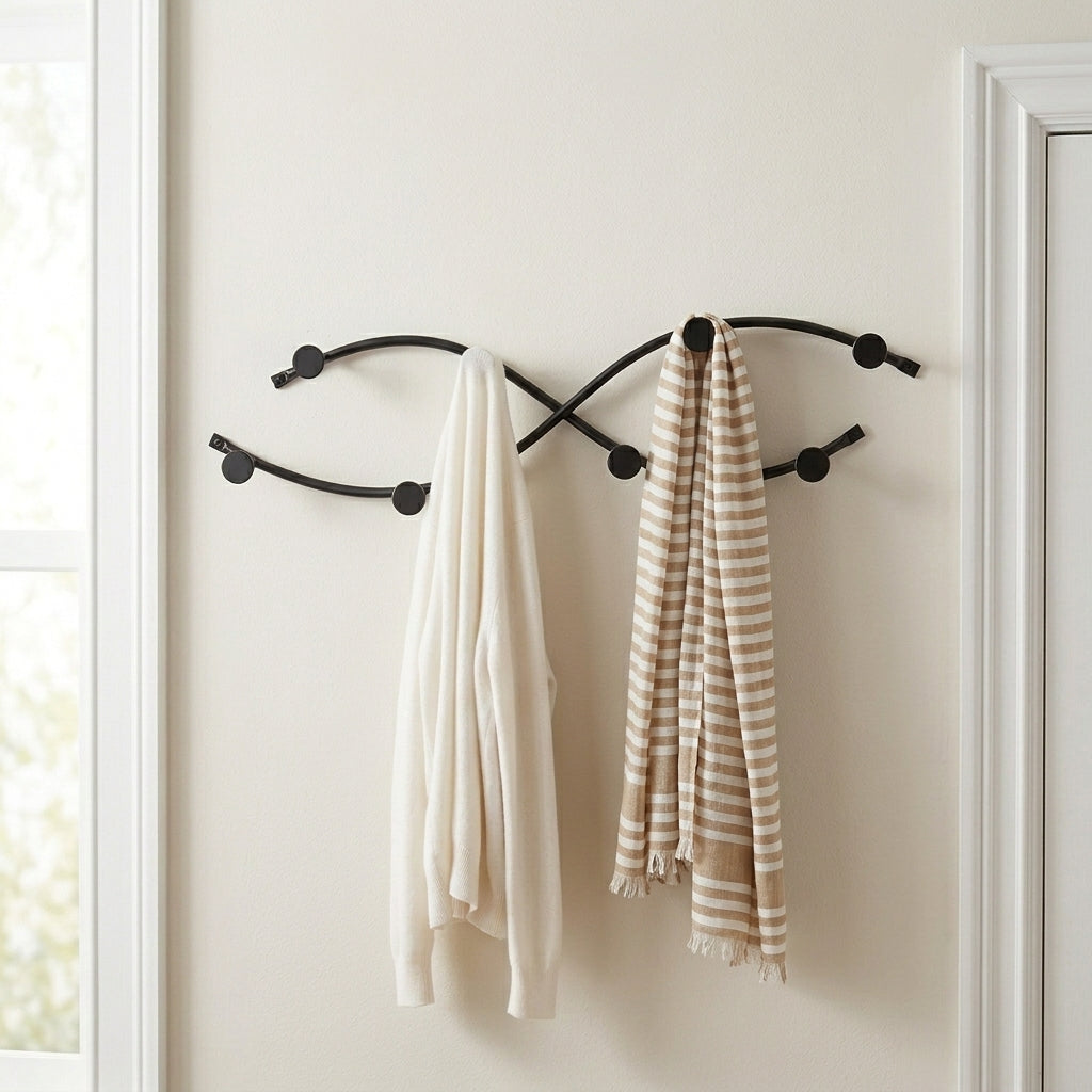 Wall Mount Sweep Rack 8 Hooks Spectrum