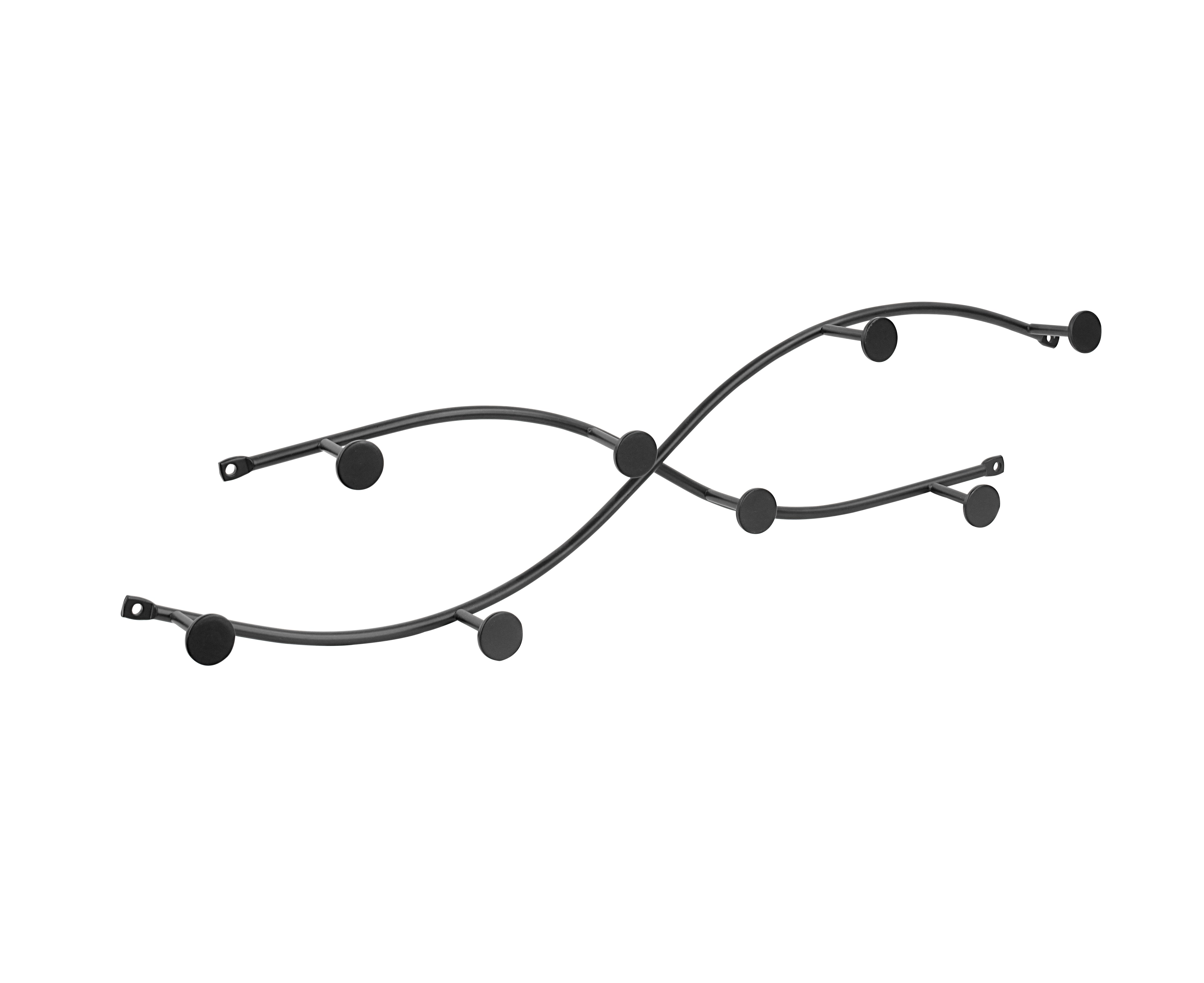 Wall Mount Sweep Rack 8 Hooks Spectrum Black