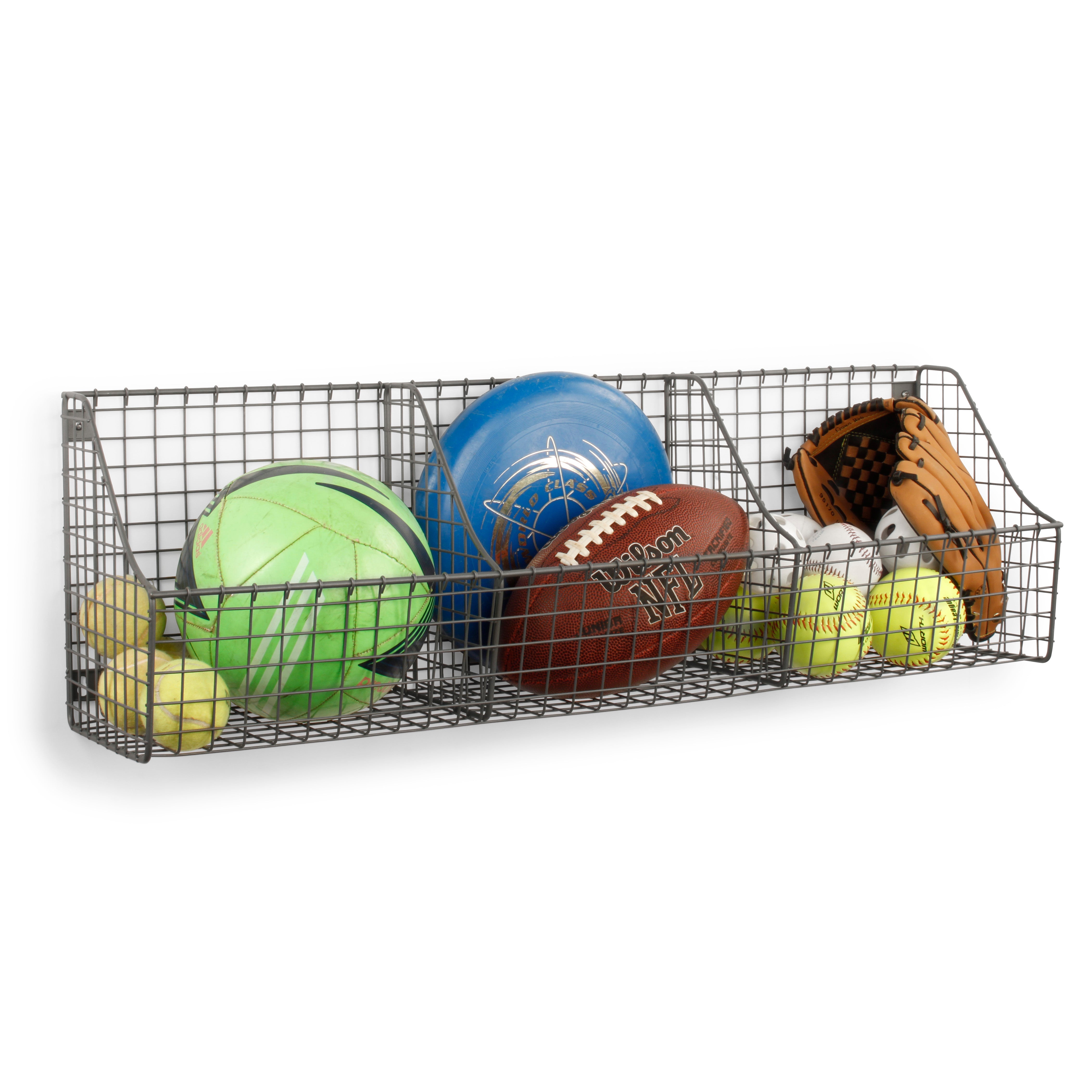 Wall Mount Triple Bin Storage Basket Spectrum