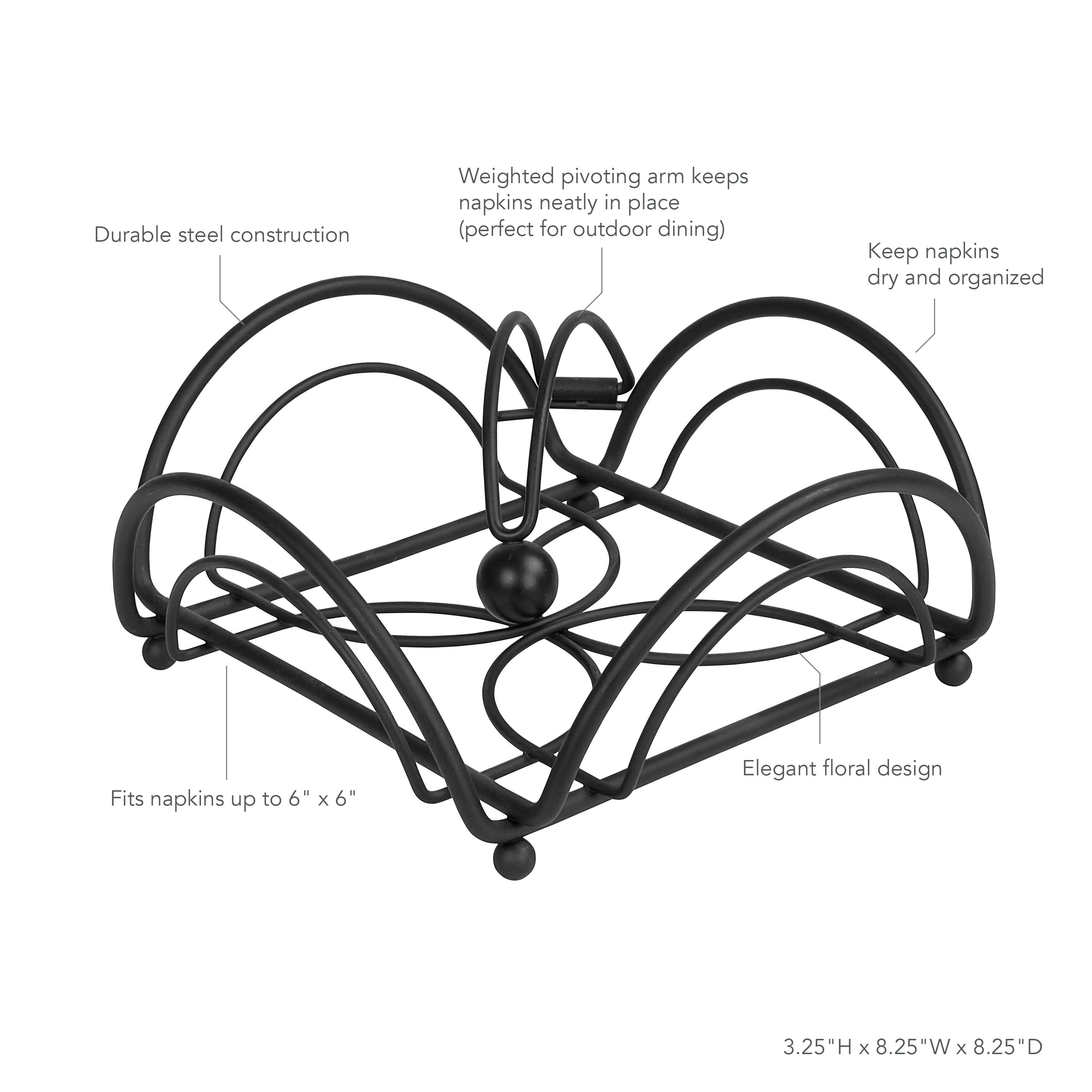 Flower Weighted Napkin Holder Spectrum