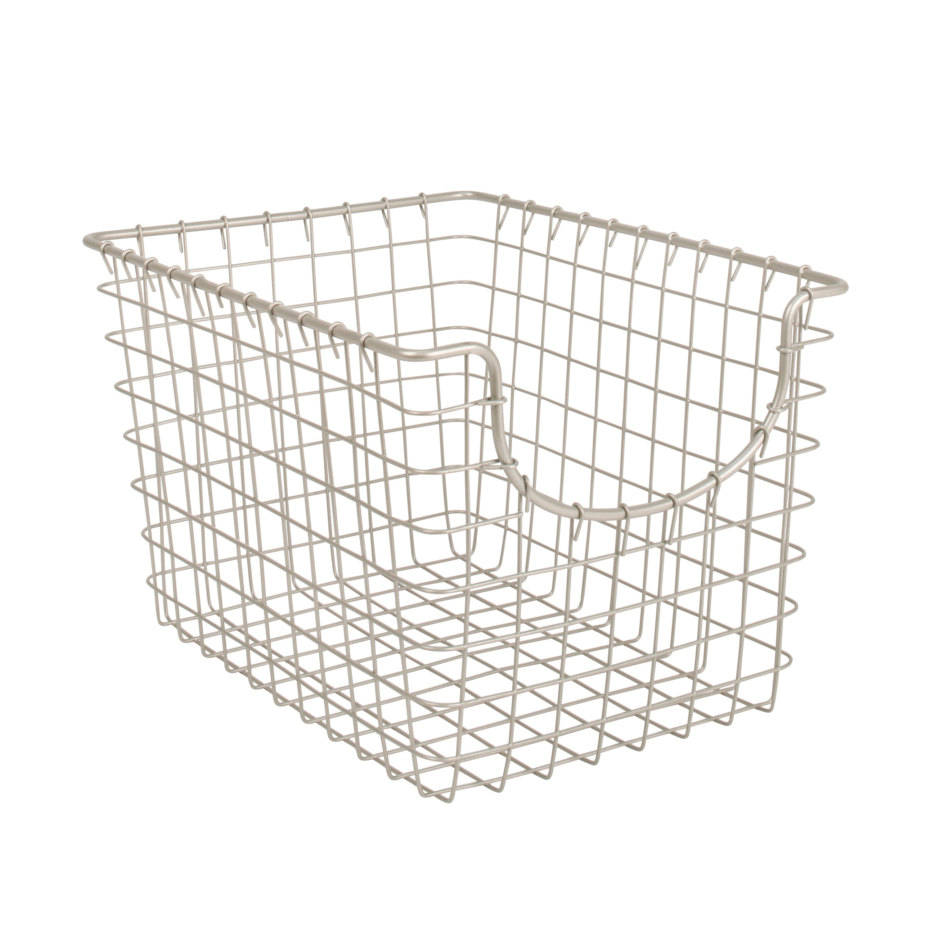 Scoop Storage Basket Medium Spectrum Satin Nickel