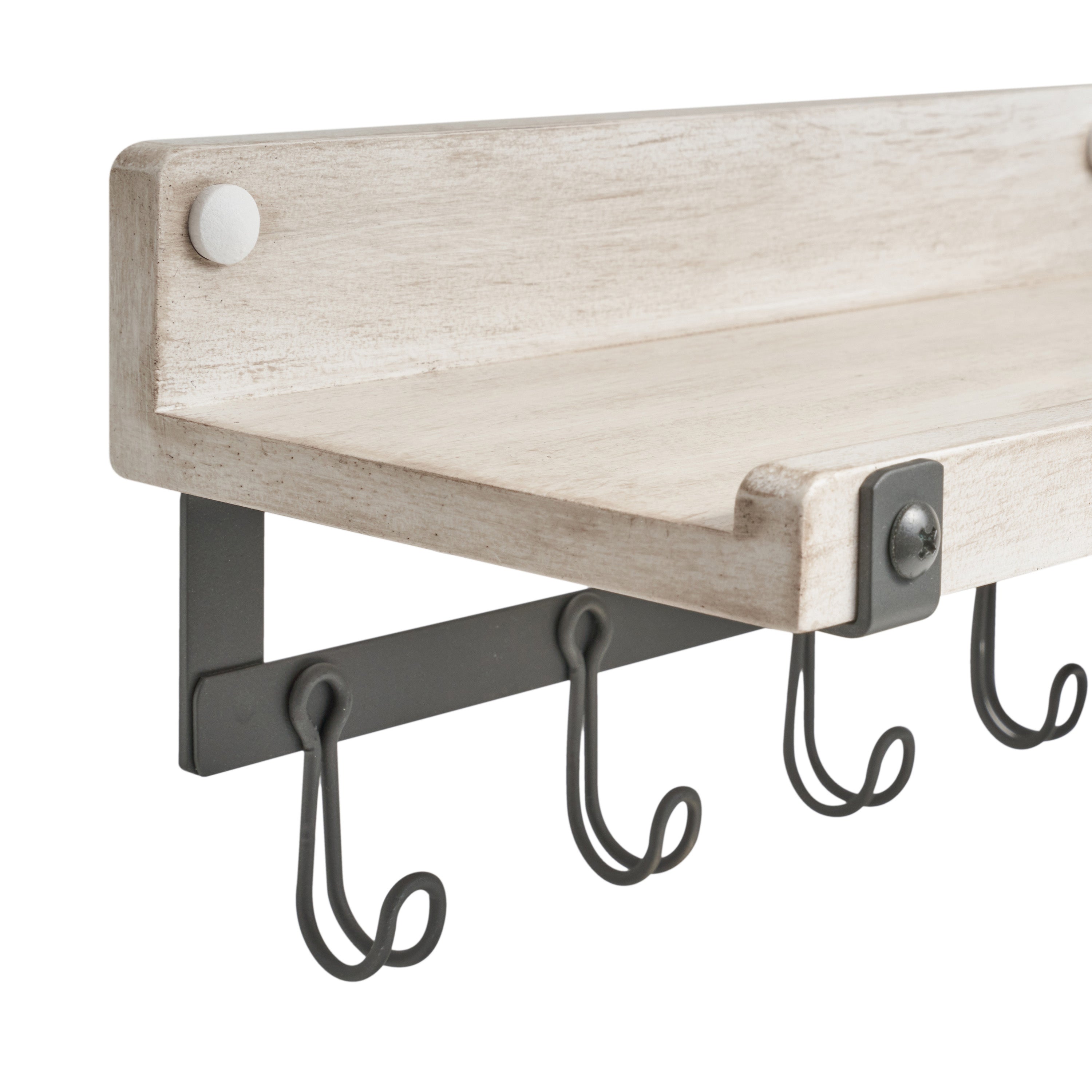 Rowan Wall Mount Hook Station & Shelf Spectrum