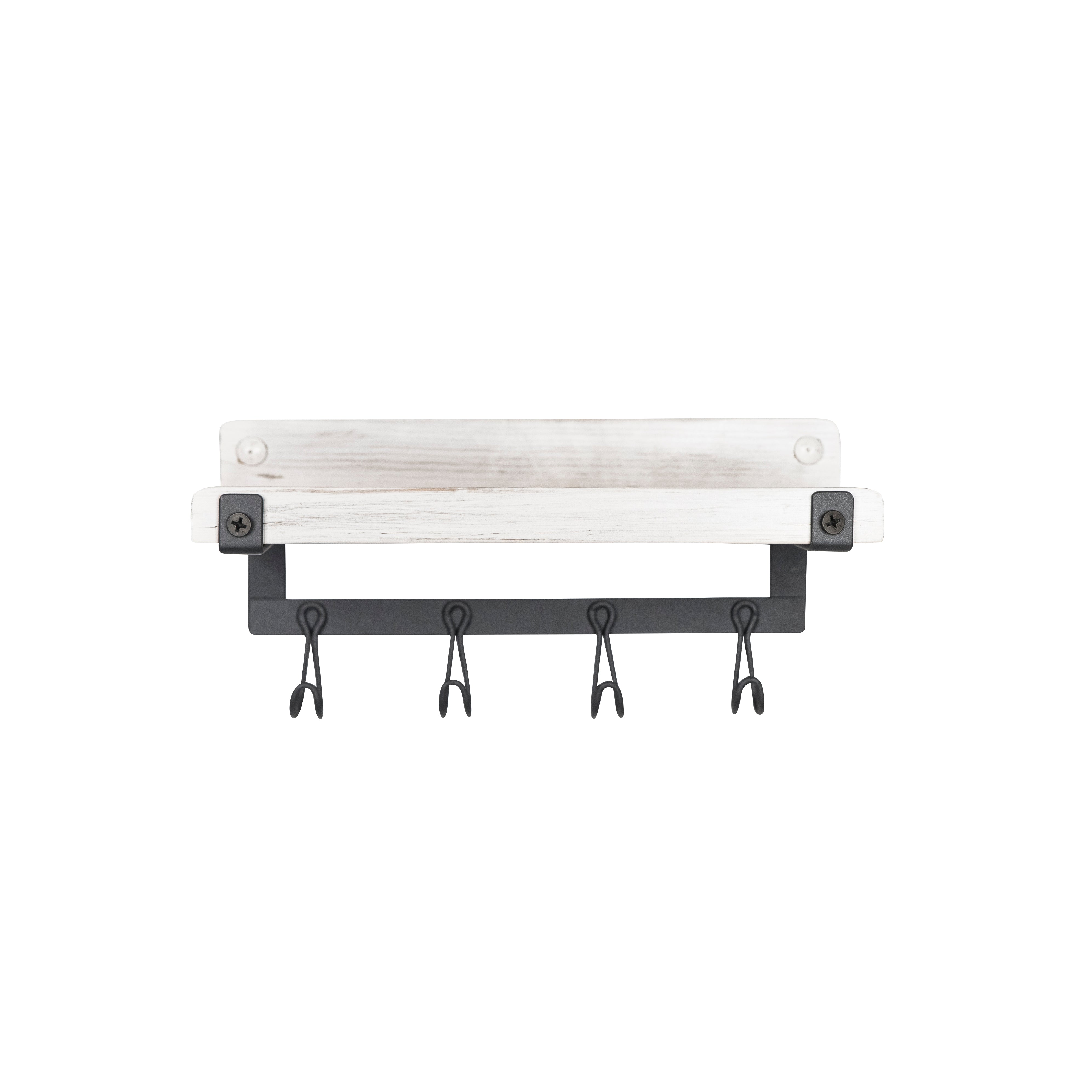 Rowan Wall Mount Hook Station & Shelf Spectrum