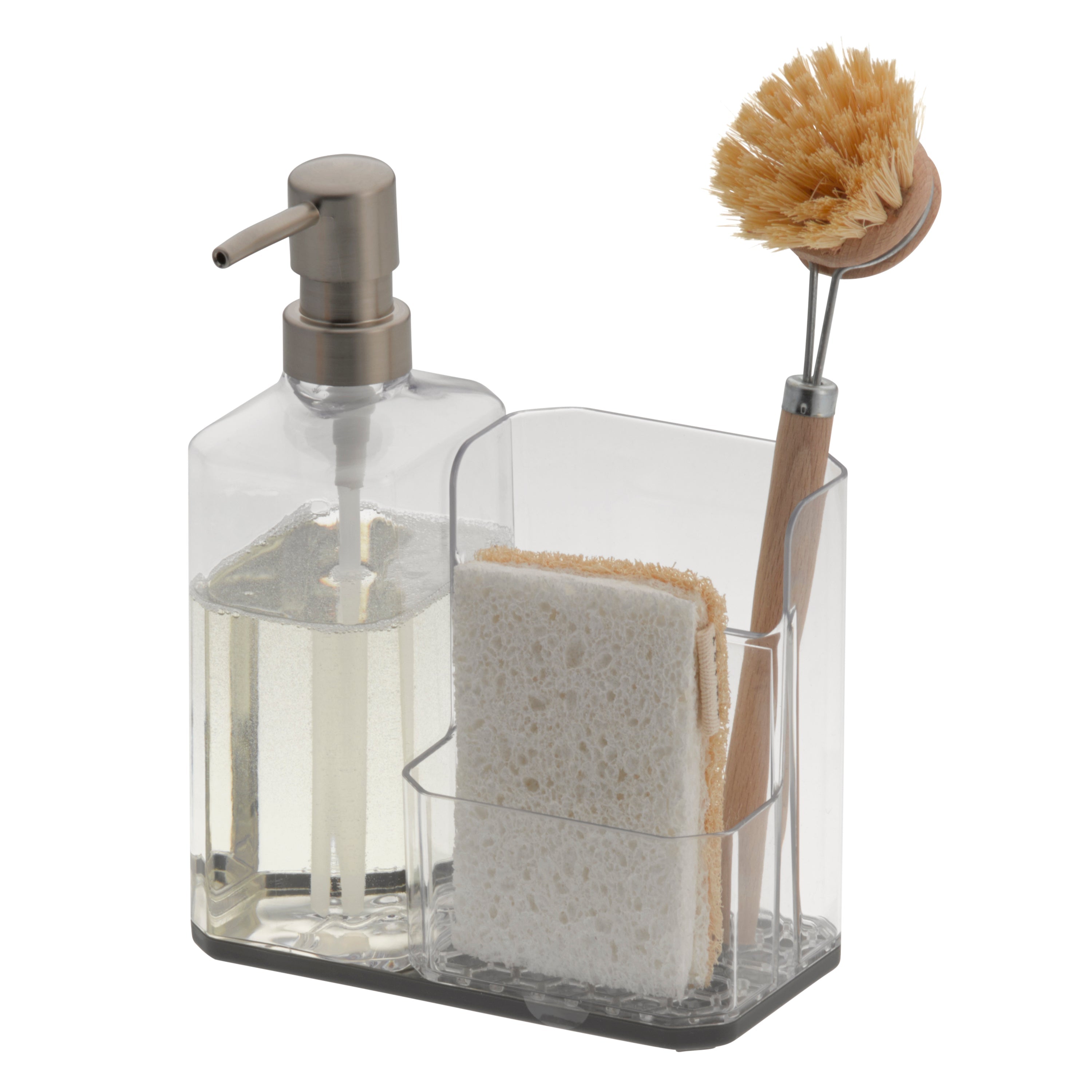 HEXA Sponge & Brush Organizer with Soap Pump Spectrum