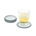 Picture of 4-Piece Cora Bubble Coaster Set - Gray/Clear