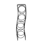 Picture of Curve 4-Bottle Wine Rack - Black