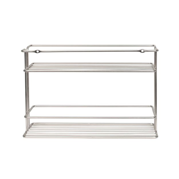 Brushed nickel spice rack sale