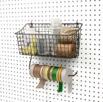 Picture of Pegboard Basket with Paper Towel Holder - Industrial Gray