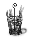 Picture of Scroll Silverware Caddy - Black