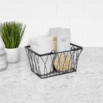 Picture of Twist Small Handled Basket - Black