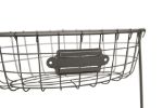 Picture of Vintage Living 2-Tier Oval Server - Industrial Gray 