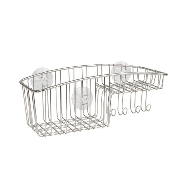 Picture of Contempo Suction Storage Basket With Hooks SS