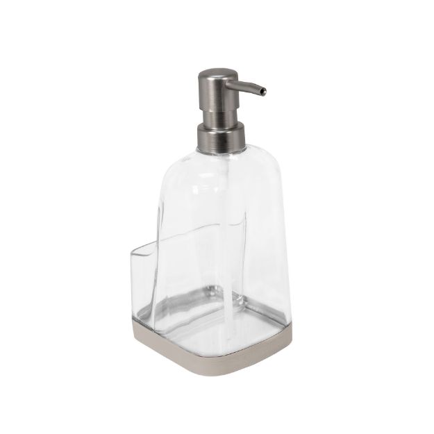 Picture of Cora Soap Pump & Sponge Holder - Warm Gray/Glear