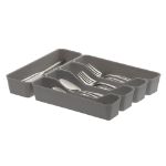 Picture of HEXA® 5-Divider Silverware Tray — Stone Gray