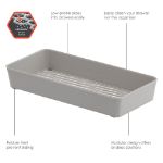 Picture of HEXA® 6" x 12" Drawer Organizer — Stone Gray